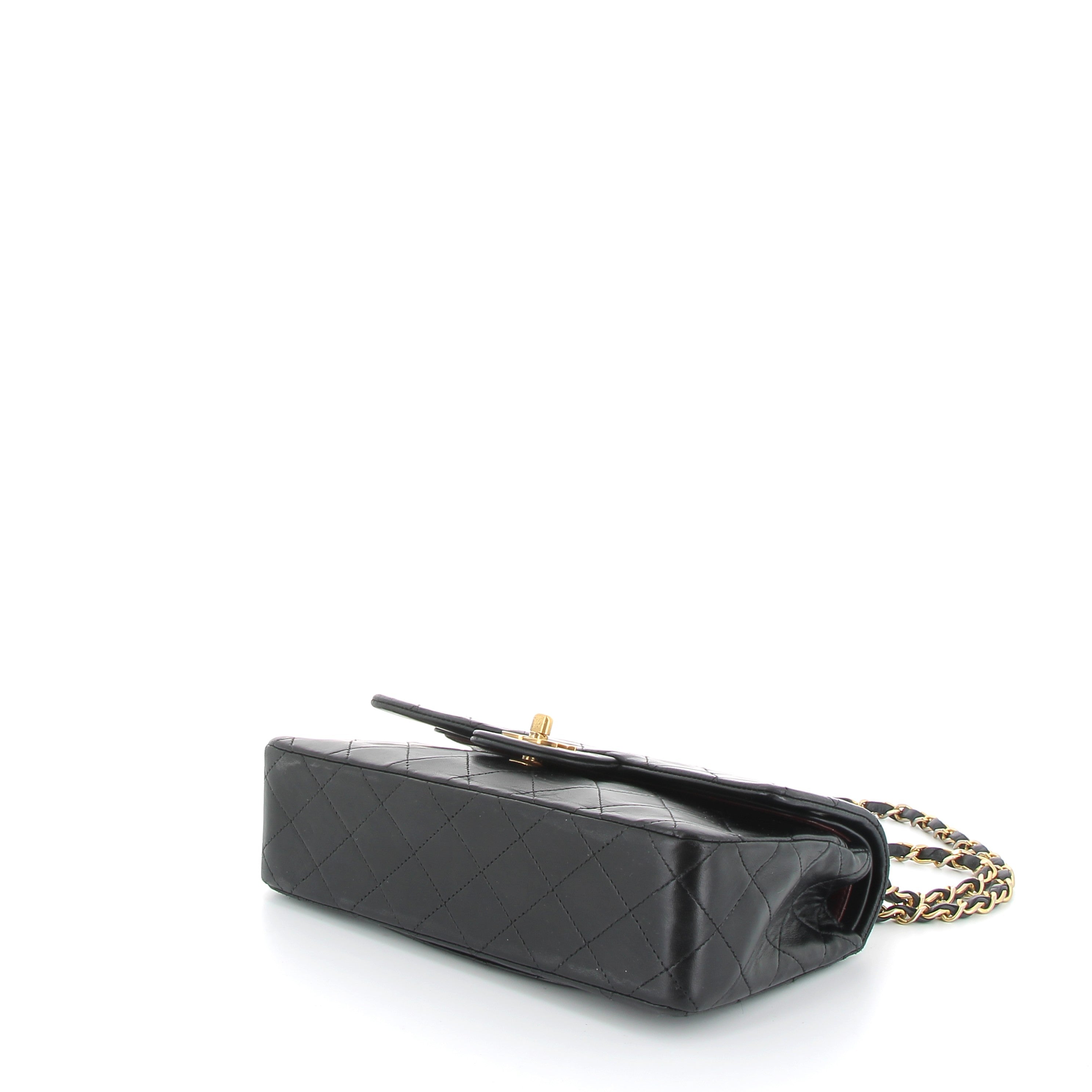 Chanel Vintage Lambskin Double Flap Gold Finish