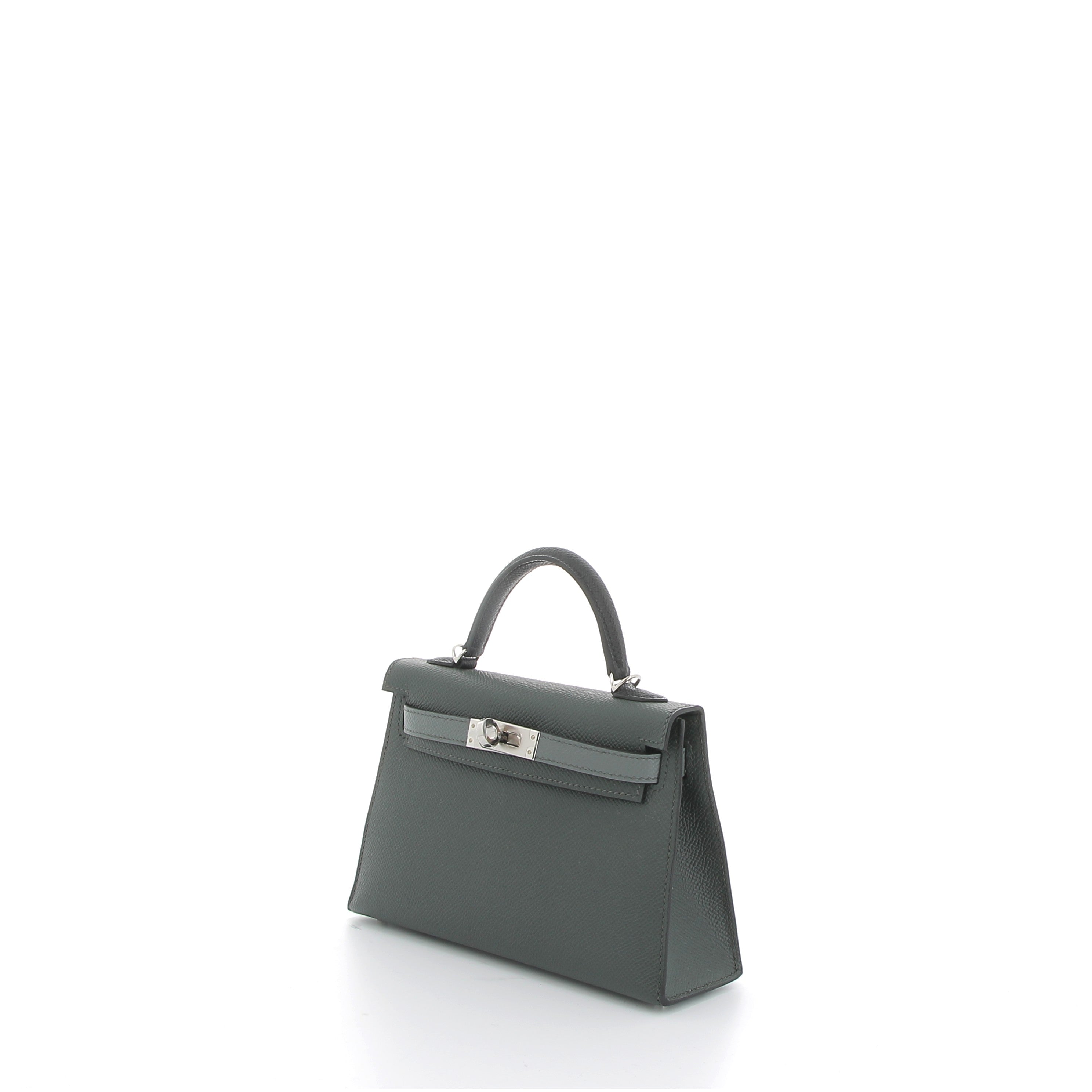 HERMÈS Kelly 20 Sellier Mangrove/Almond Green
