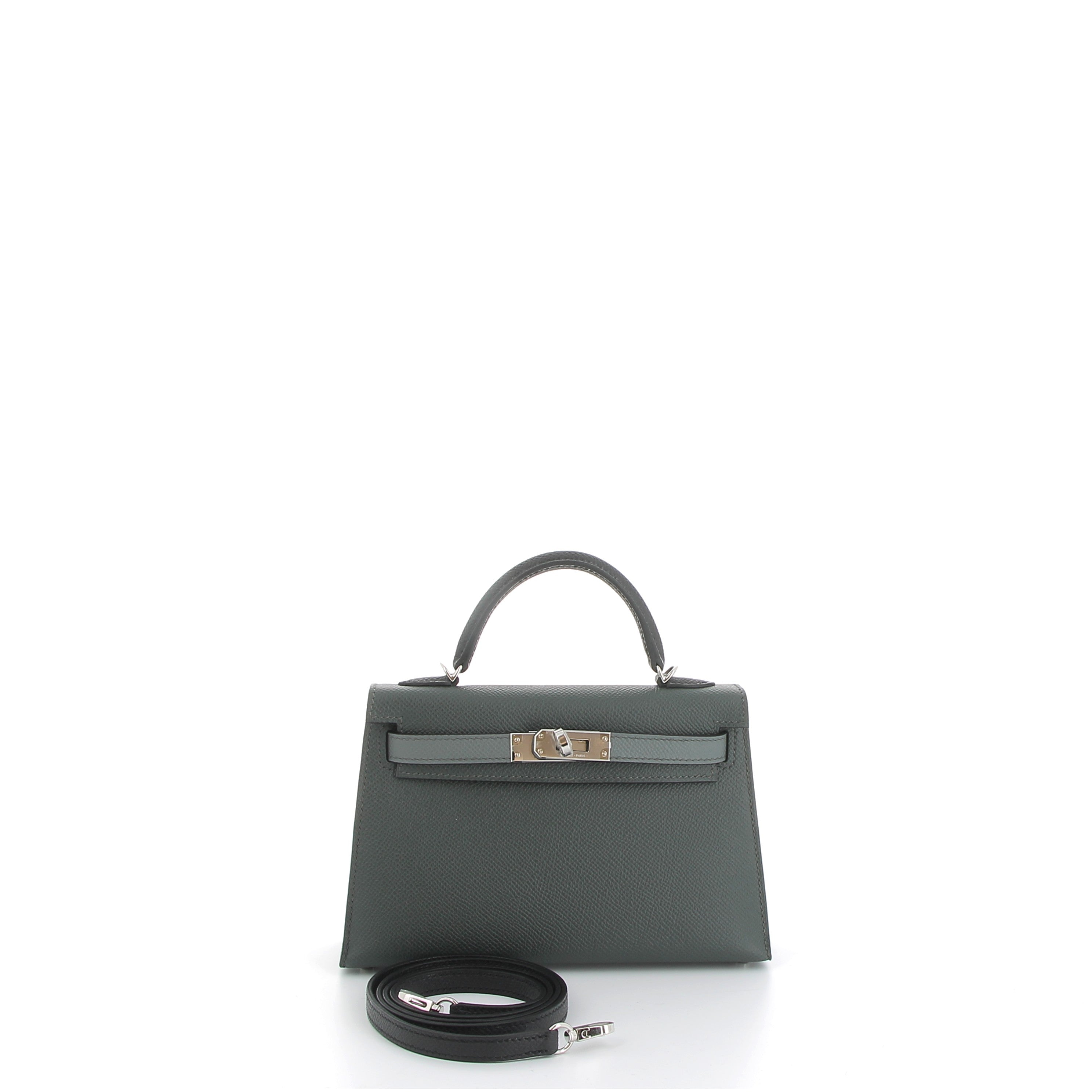HERMÈS Kelly 20 Sellier Mangrove/Almond Green