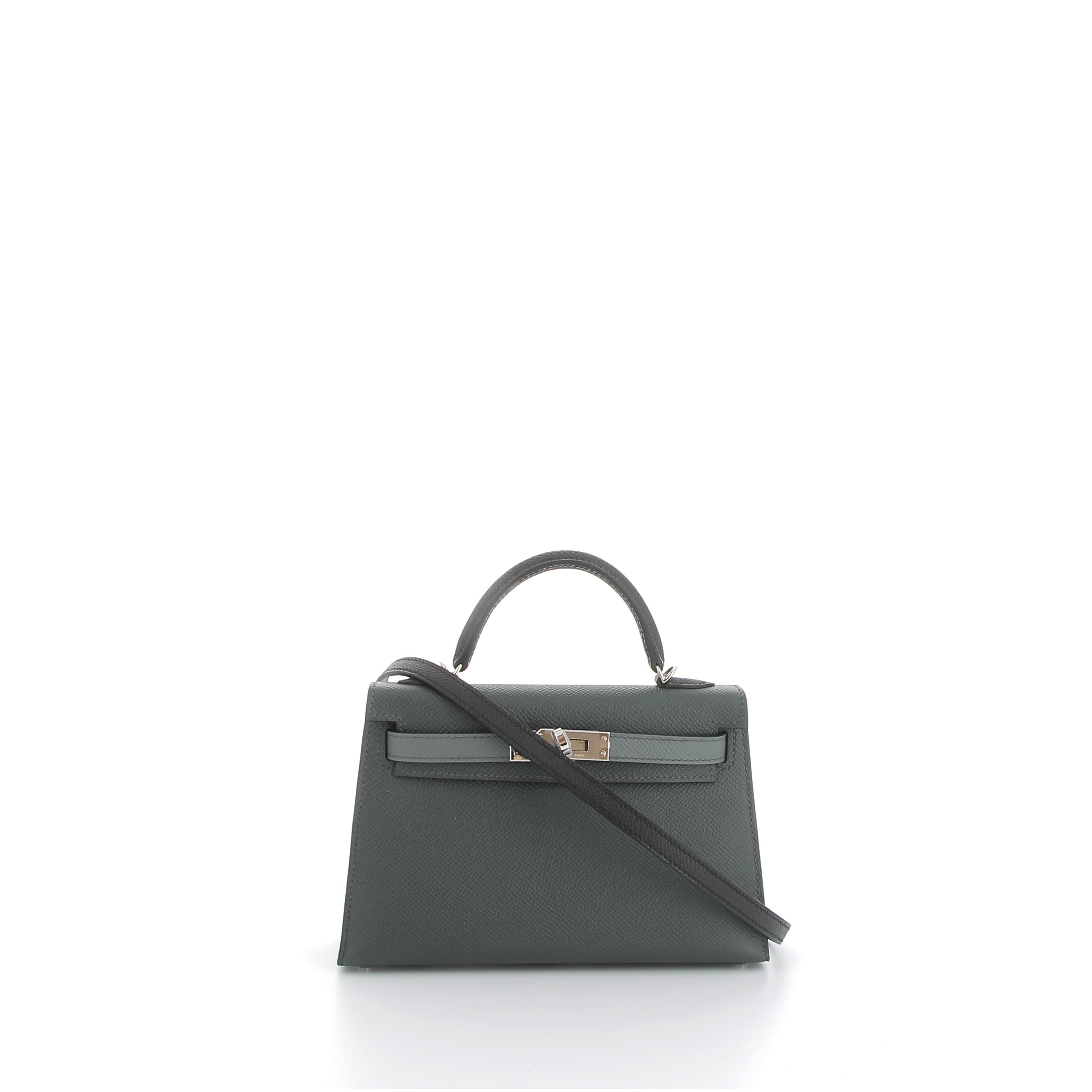 HERMÈS Kelly 20 Sellier Mangrove/Almond Green