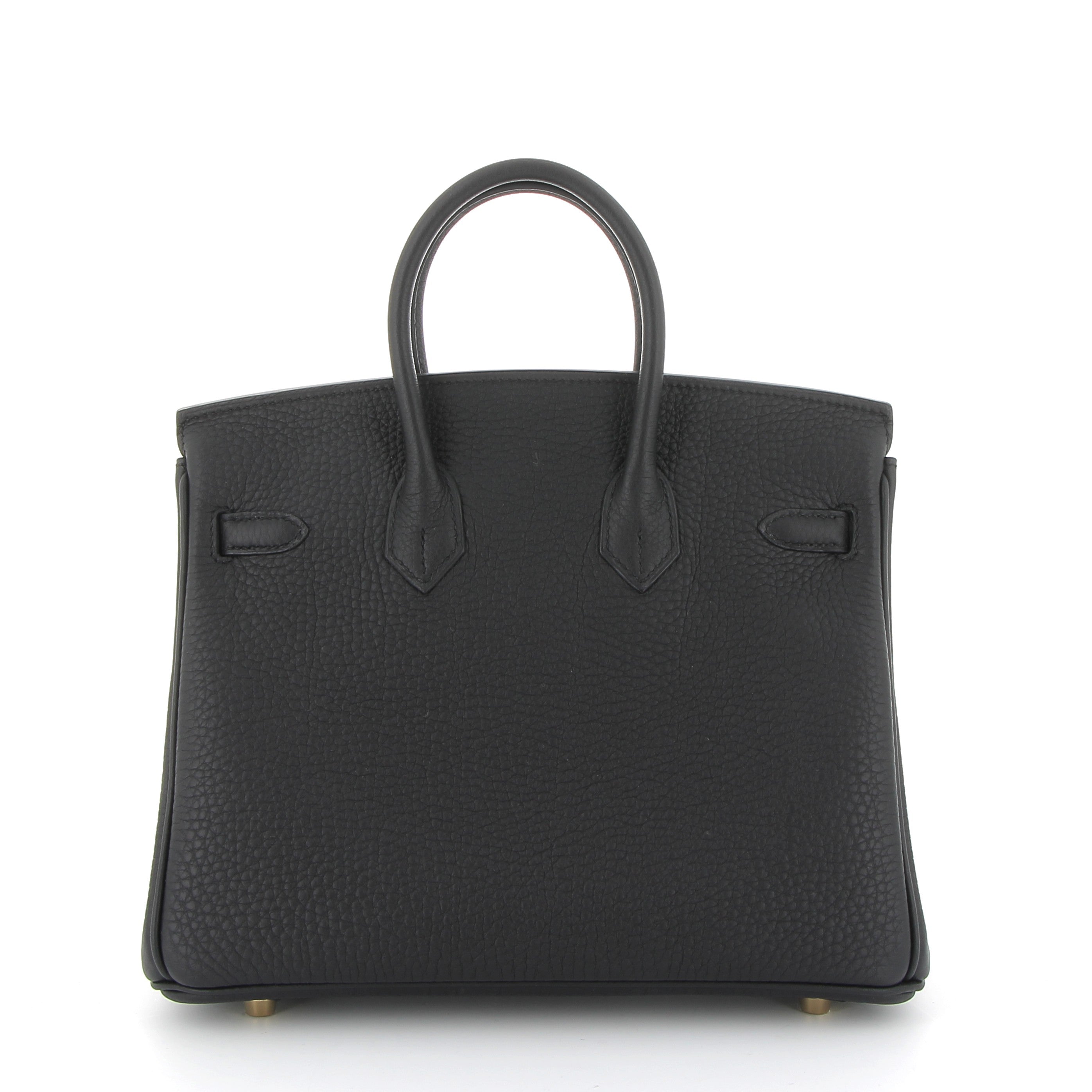HERMES Birkin 25 Noir Togo Finition Or Jaune