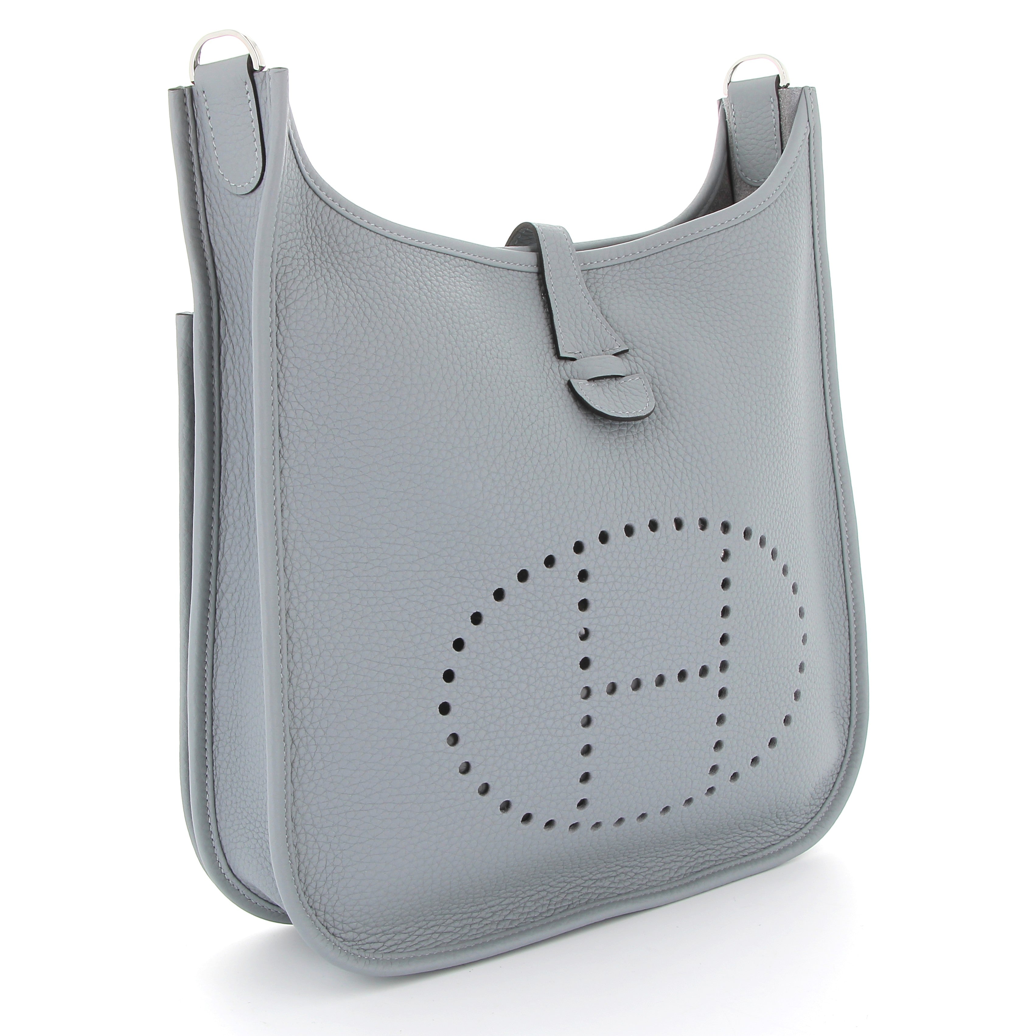 HERMES Evelyne 29 Gris Pantin Cuir Taurillon Clemence Finition Palladié