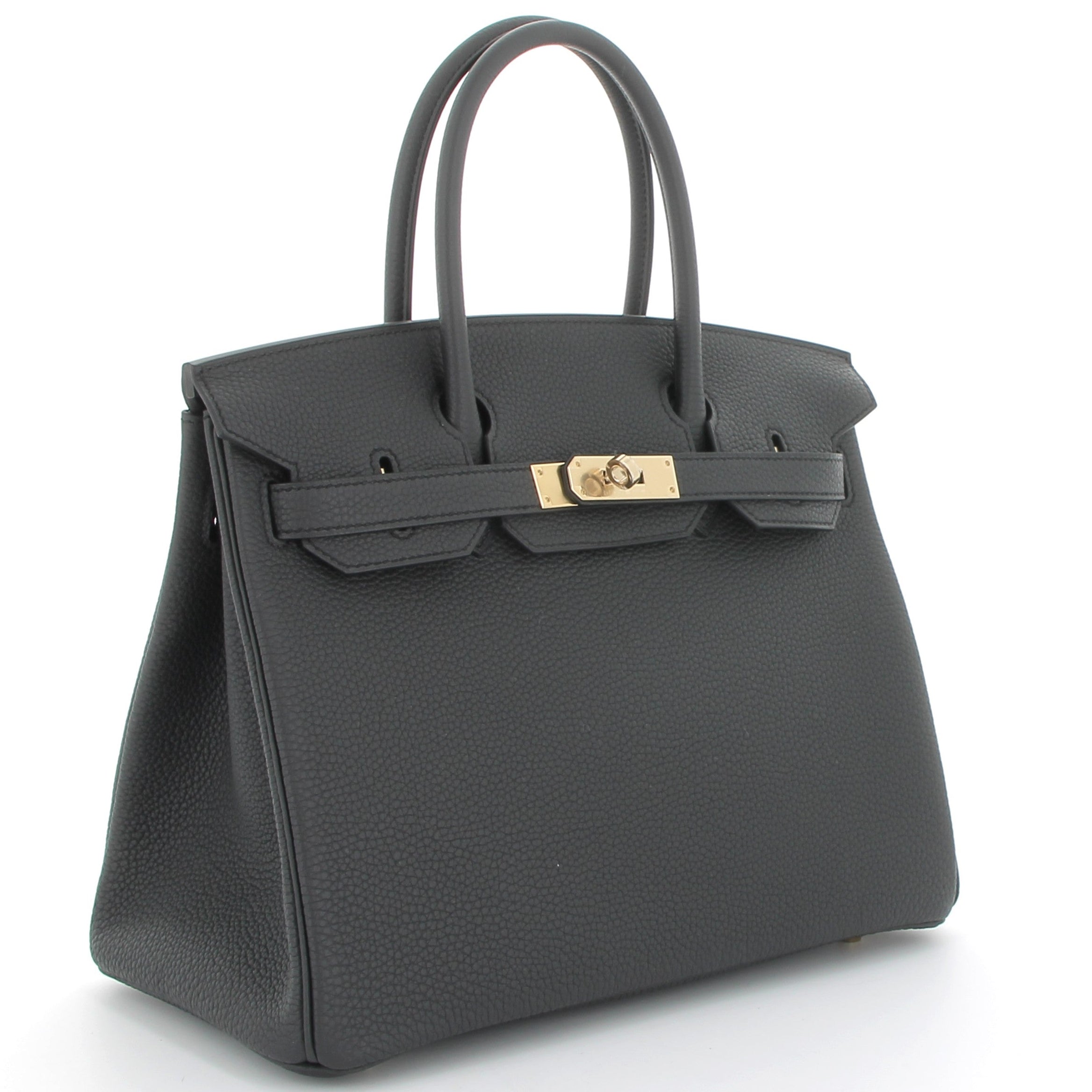 HERMES Birkin 30 Plomb Cuir Togo Finition Permabrass