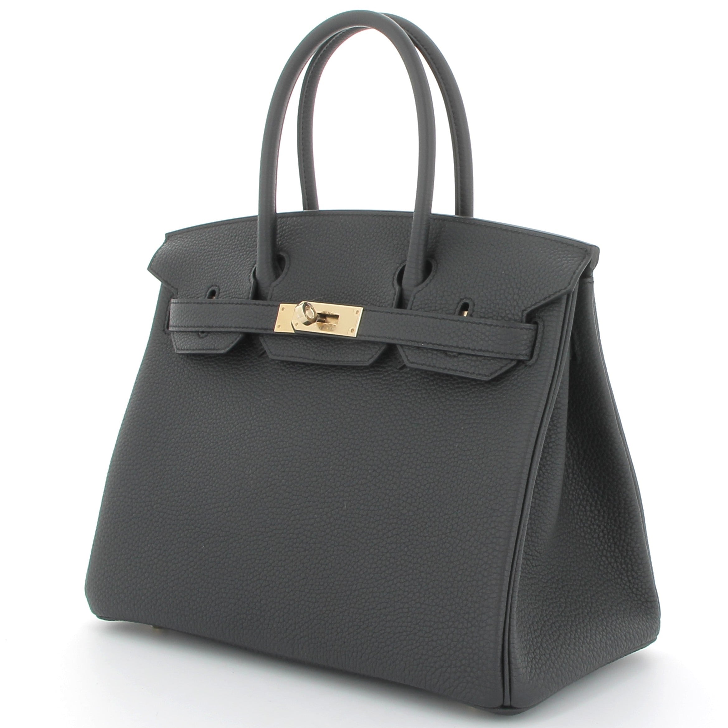 HERMES Birkin 30 Plomb Cuir Togo Finition Permabrass