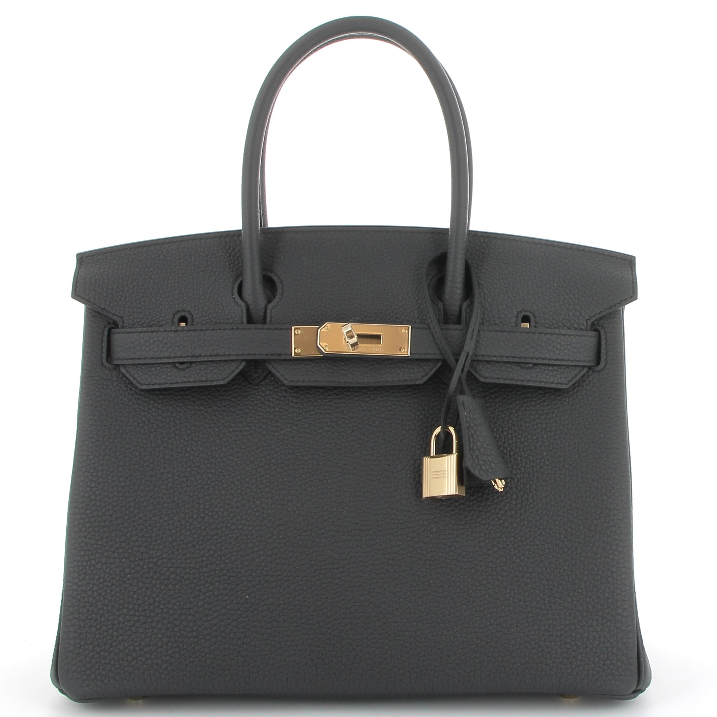 HERMES Birkin 30 Plomb Cuir Togo Finition Permabrass