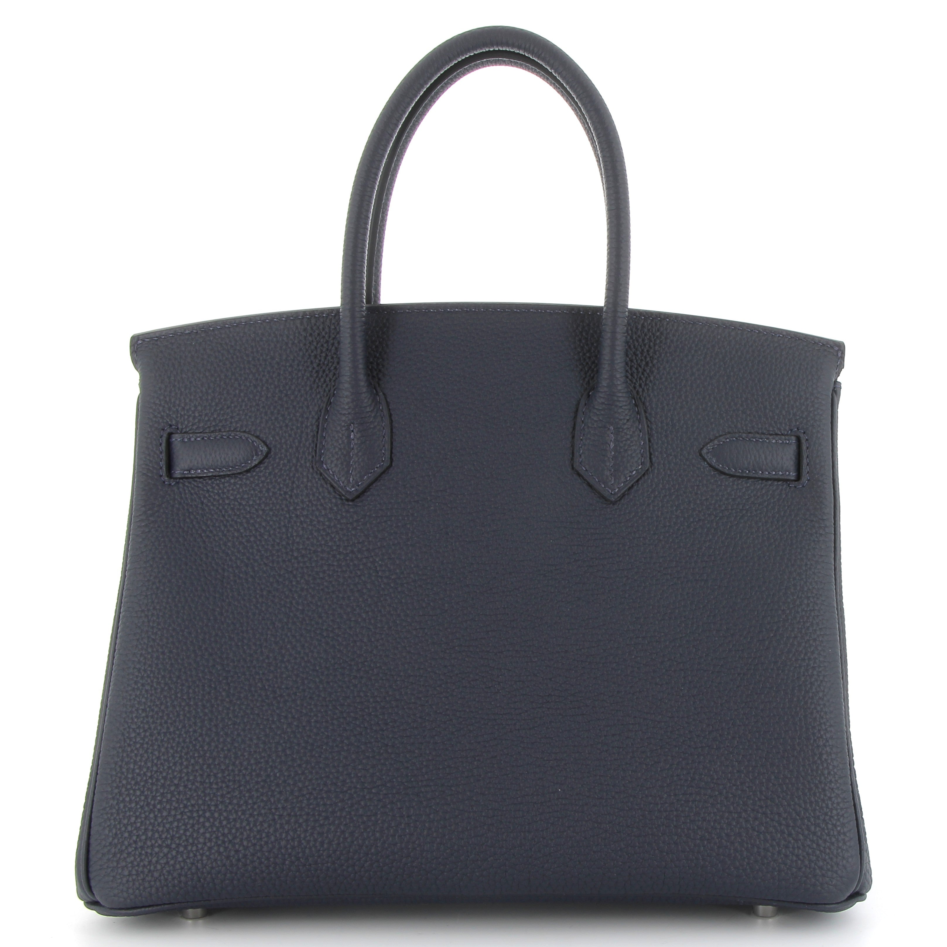 HERMES Birkin 30 Bleu Nuit Cuir Togo Finition Palladié