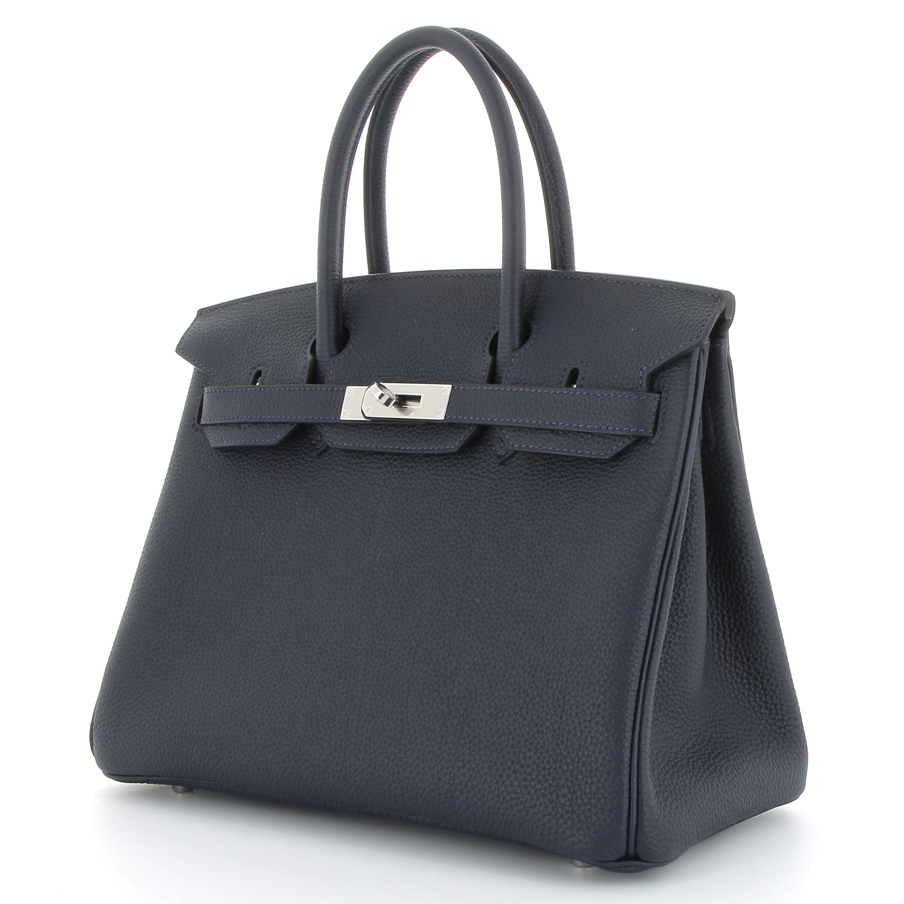 HERMES Birkin 30 Bleu Nuit Cuir Togo Finition Palladié