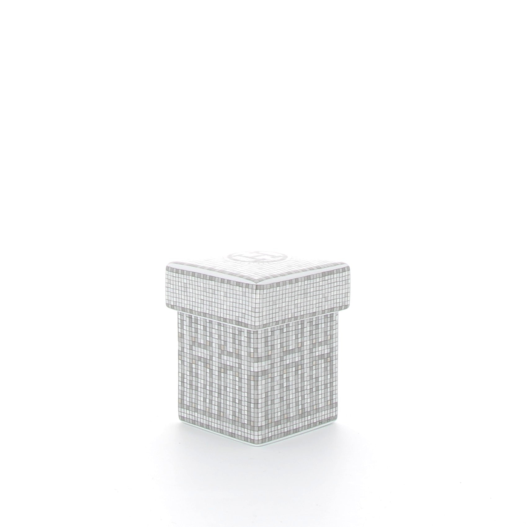 HERMES Petite Boîte Mosaïque Platine