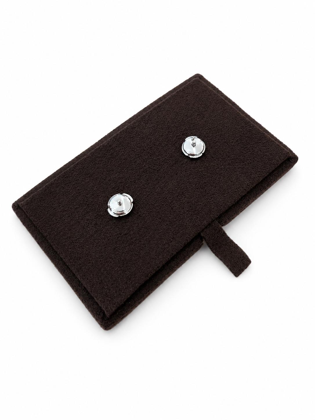 Hermes Boucles D'oreilles Finesse Diamants Or Blanc Femme