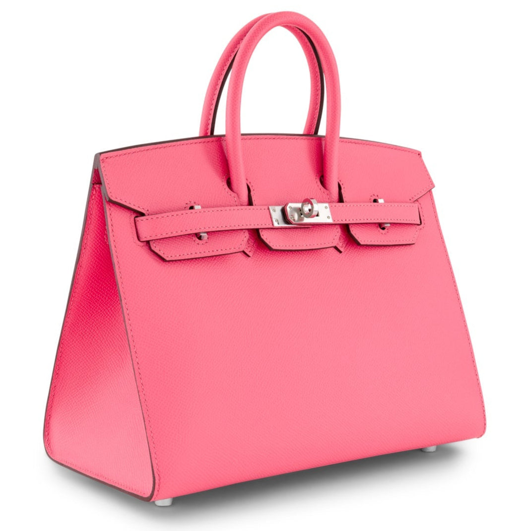 HÈRMES Birkin 25 Rose Azalee Epsom Leather Palladium Finish