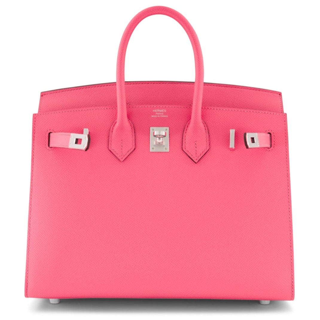 HÈRMES Birkin 25 Rose Azalee Epsom Leather Palladium Finish