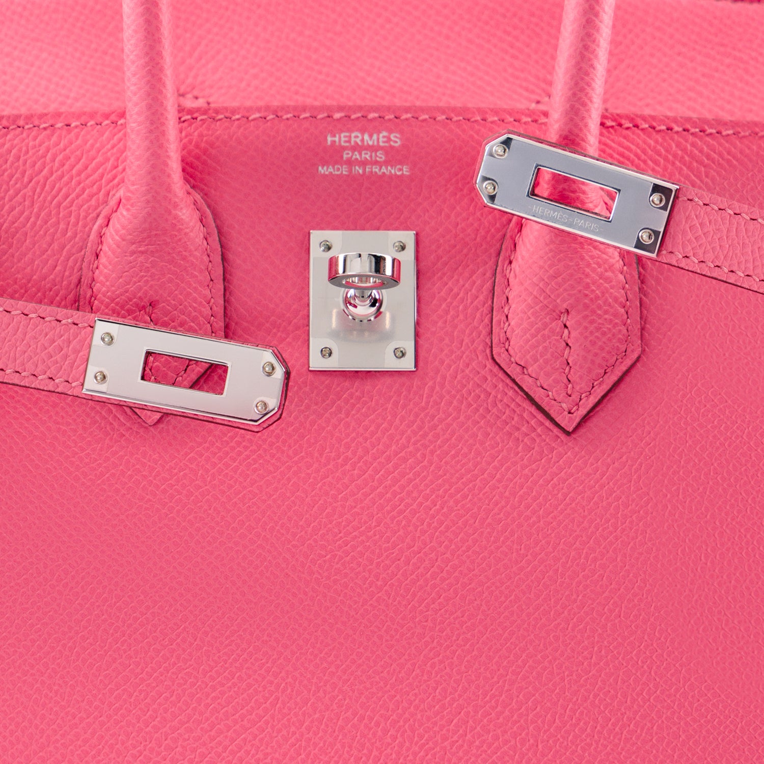 HÈRMES Birkin 25 Rose Azalee Epsom Leather Palladium Finish