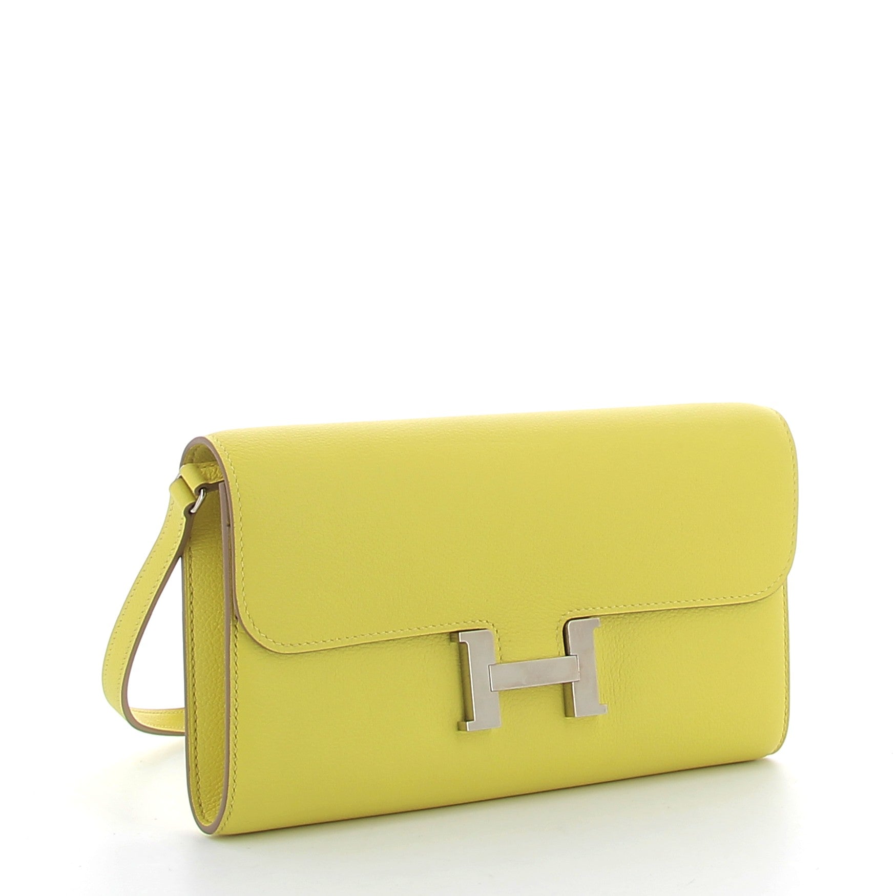 HERMES Constance To Go Lime Cuir Taurillon Clemence Finition Palladié