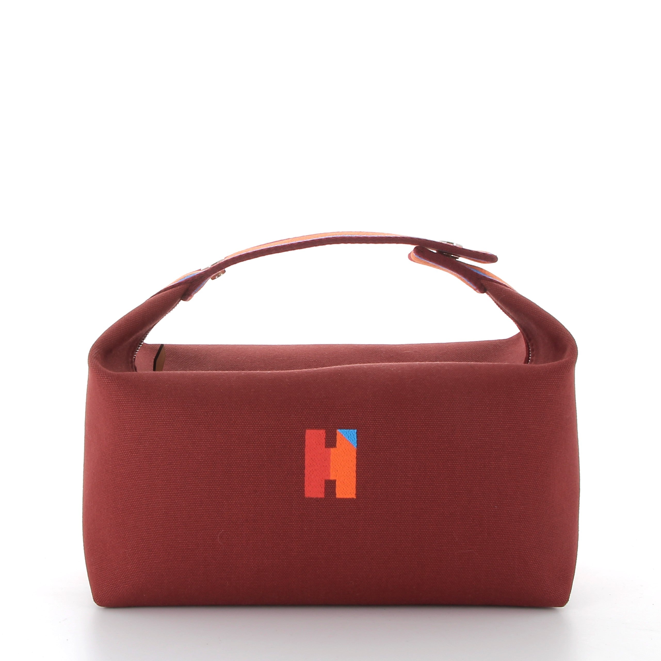 HERMES Bride à Brac Rouge Toile Grand Modèle