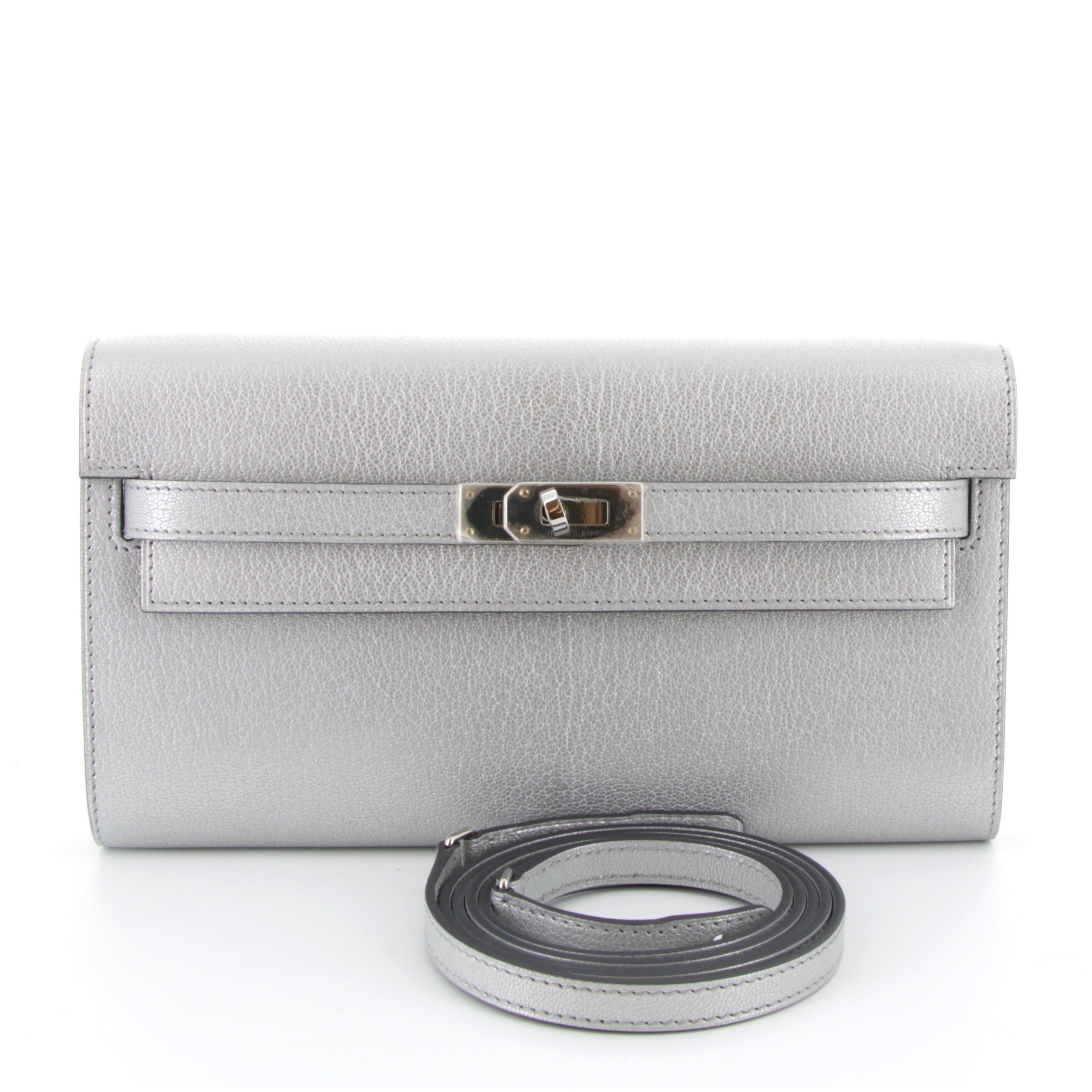 HERMES Kelly To Go Argent Chamkilight Finition Palladié