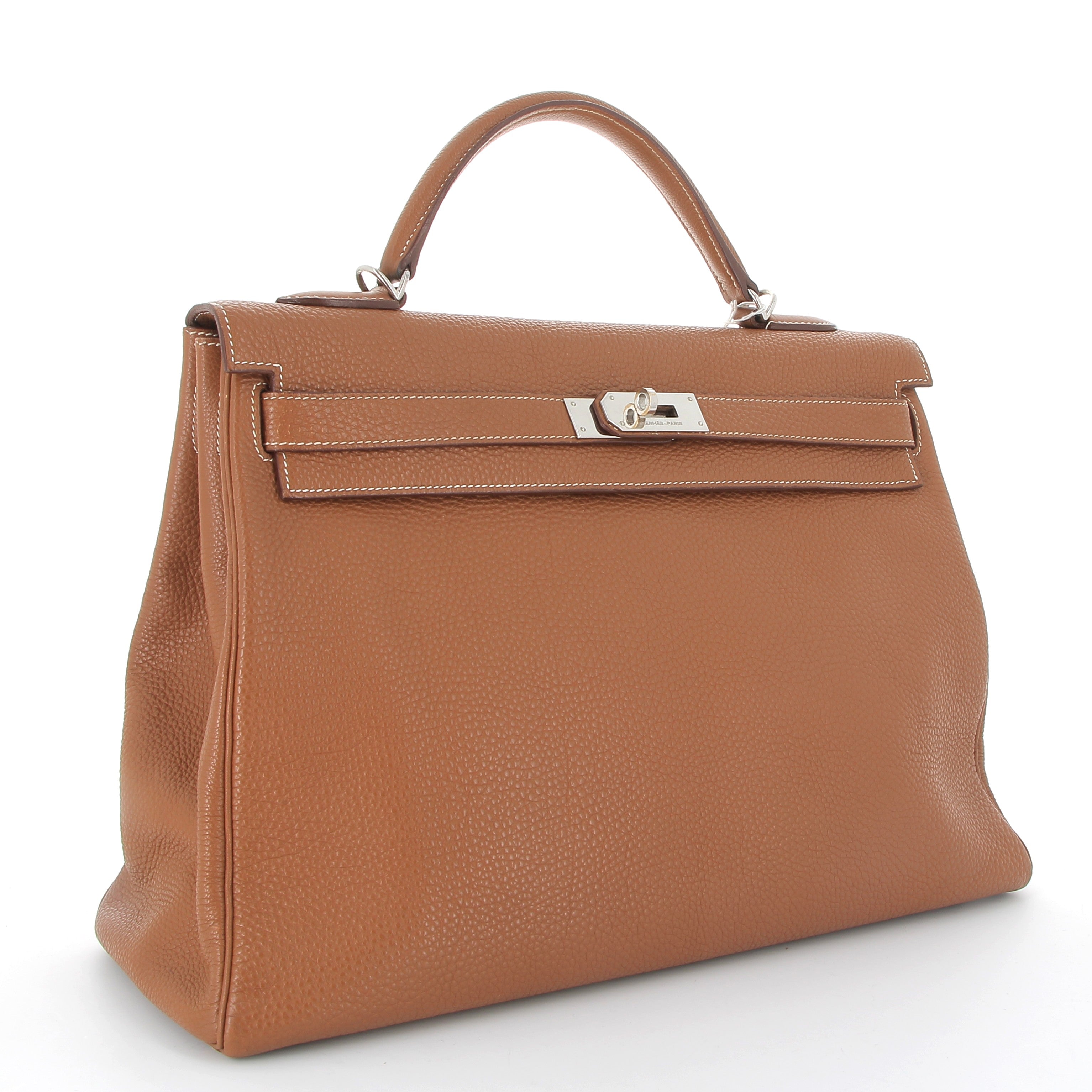 HERMES Kelly 40 Gold Togo Finition Palladié