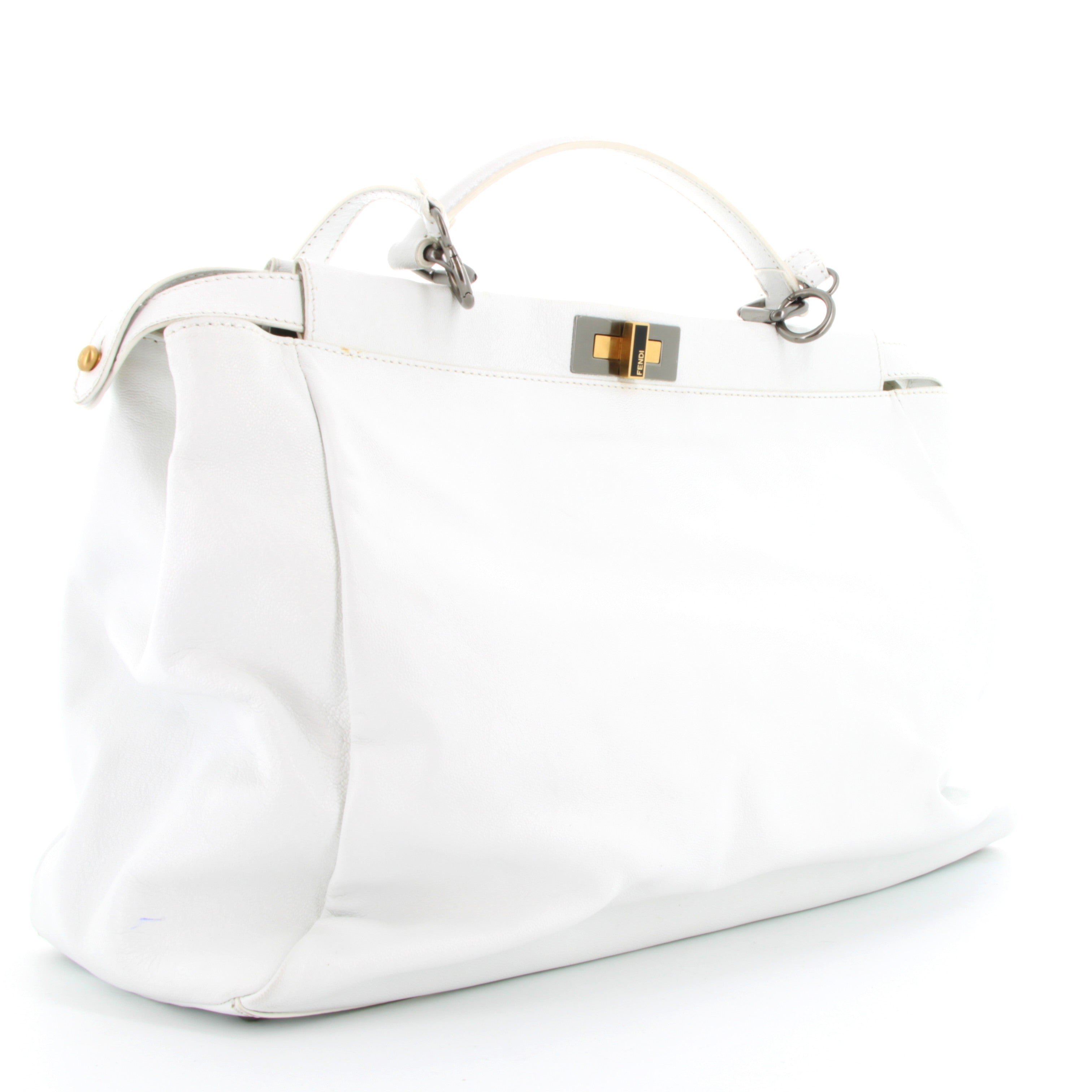 FENDI Peekaboo White Finition Or