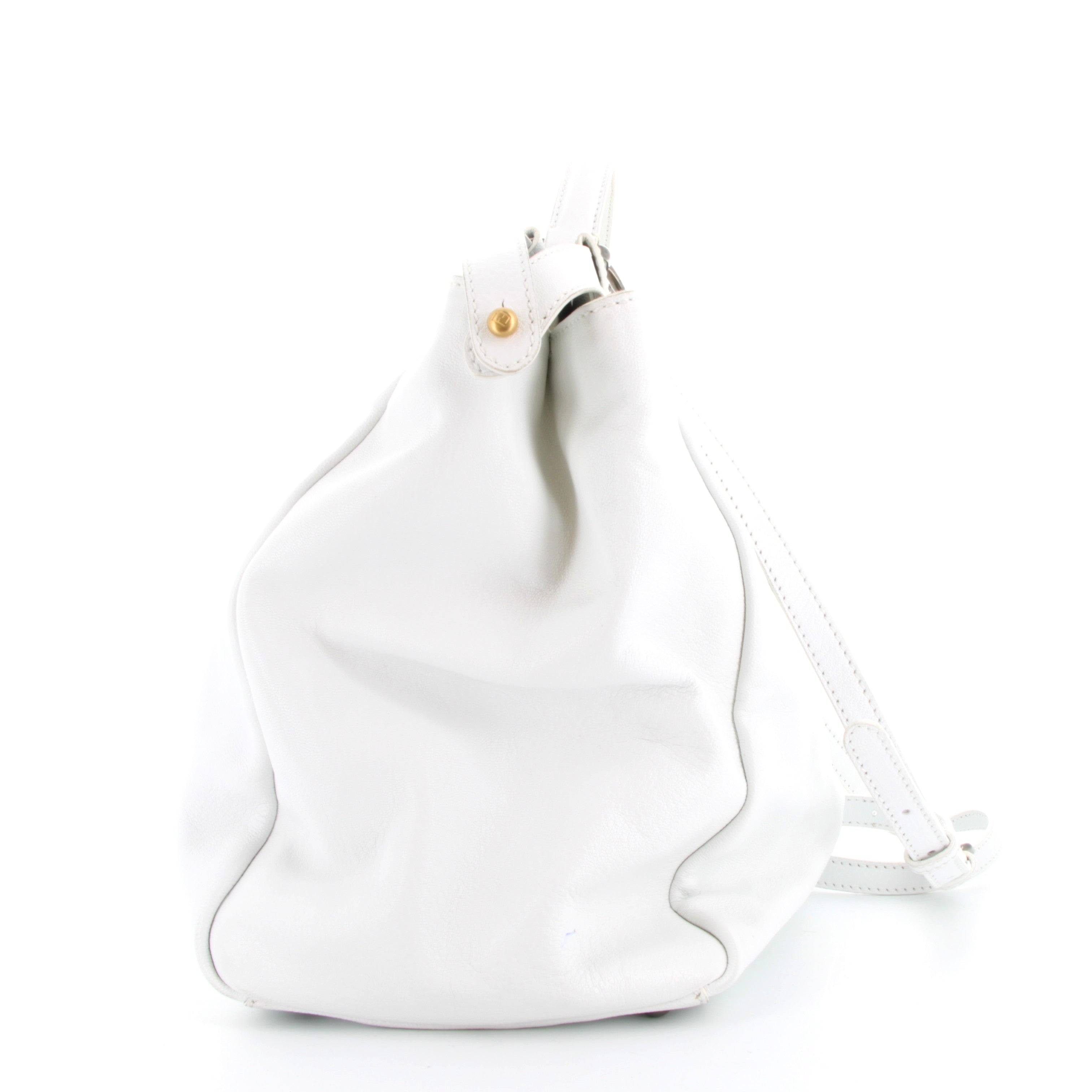 FENDI Peekaboo White Finition Or