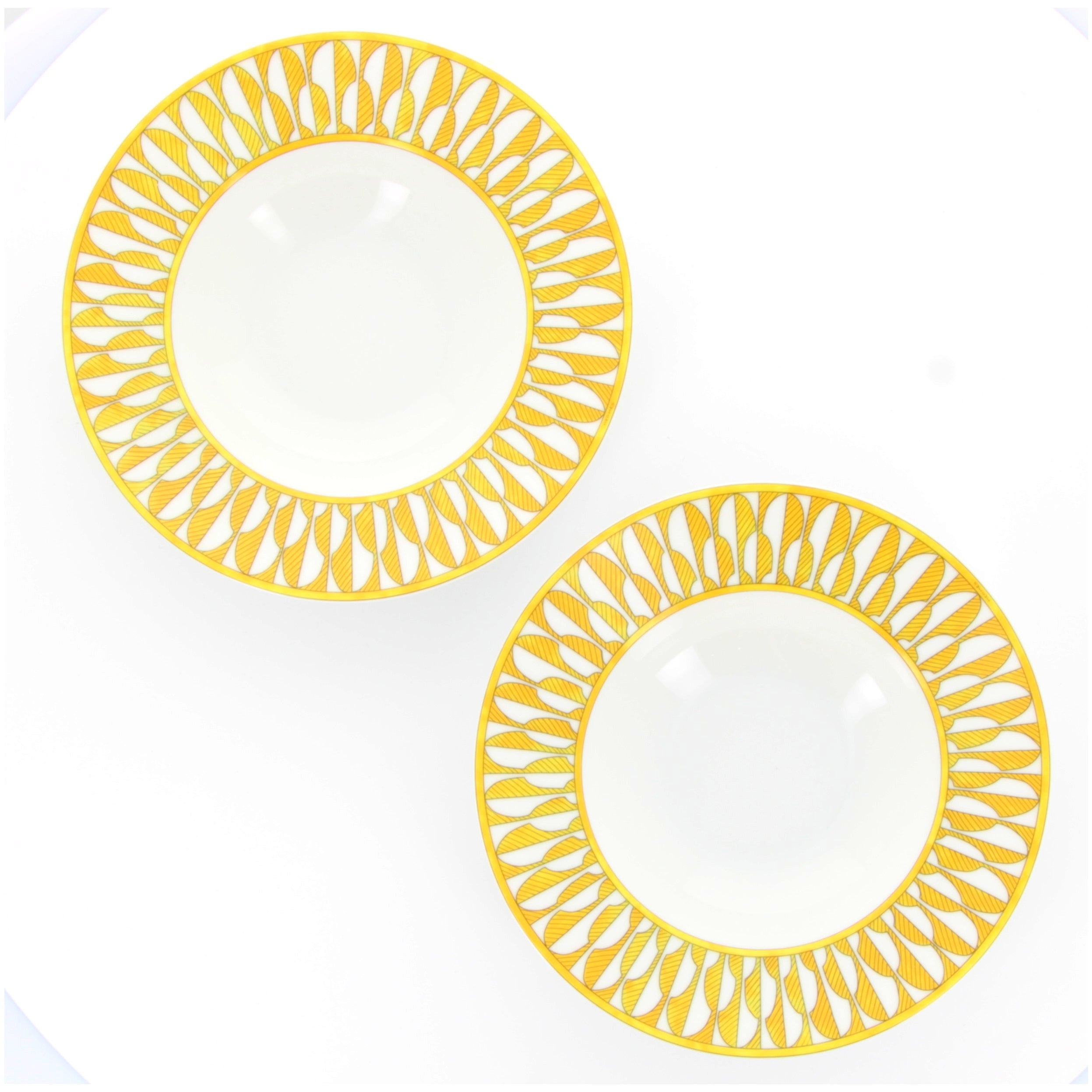 HERMES Assiettes Creuses Soleil (Lot de 2)