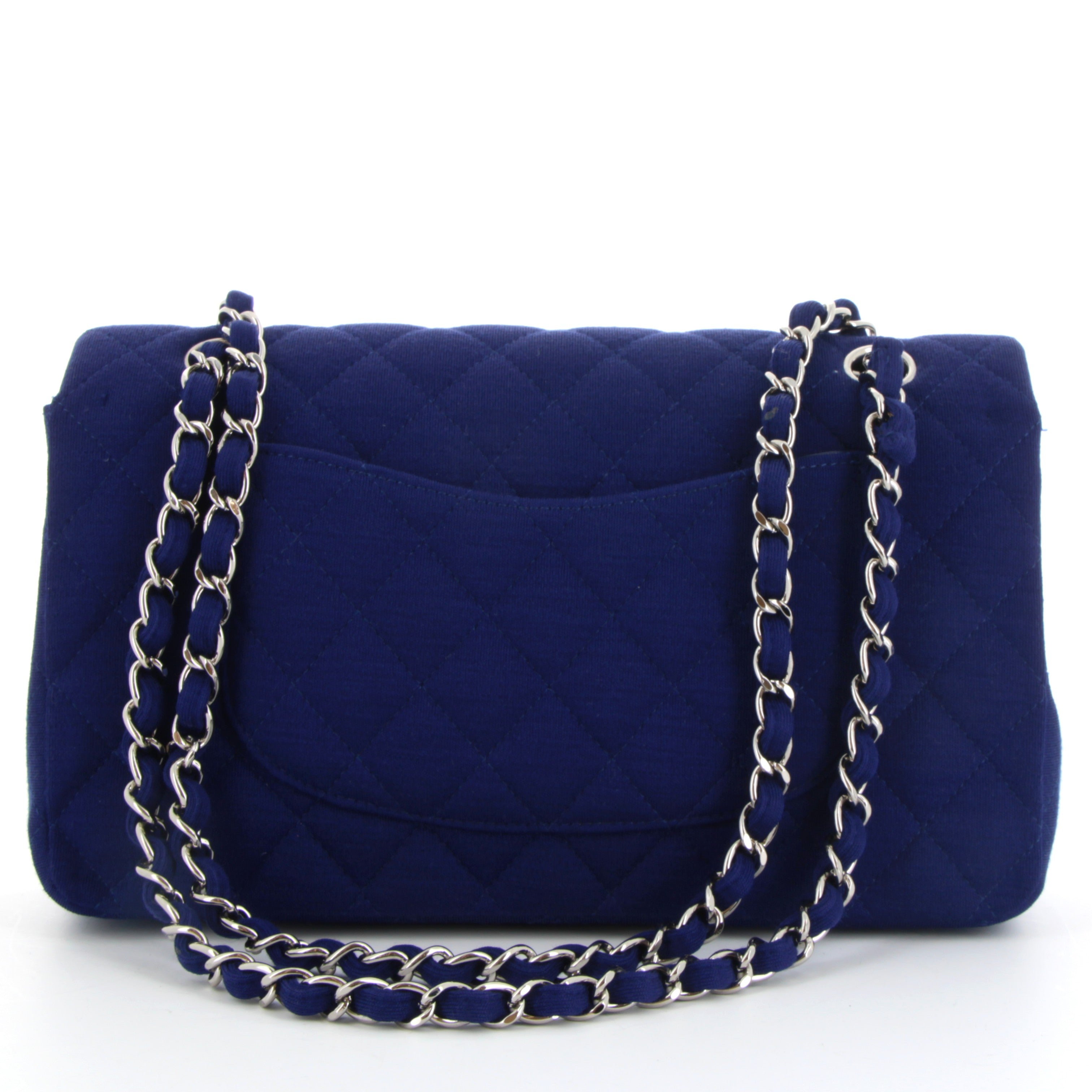 Chanel Timeless Classic Flap Jersey Bleu