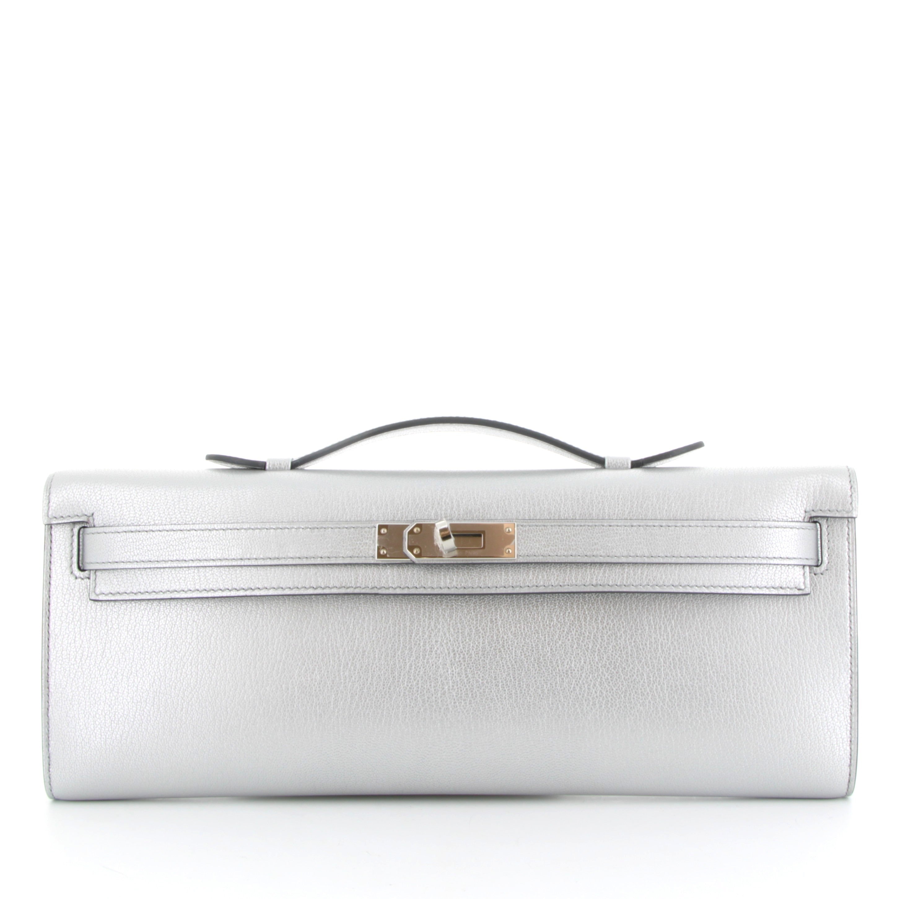 HERMES Kelly Cut Argenté Finition Palladié