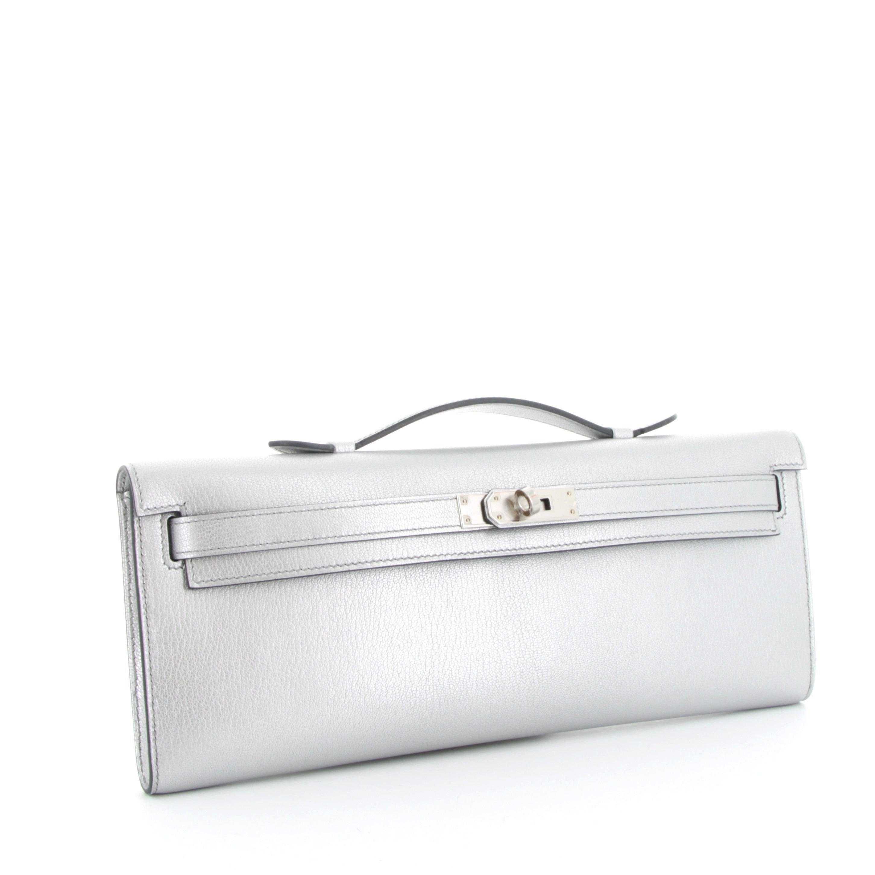 HERMES Kelly Cut Argenté Finition Palladié