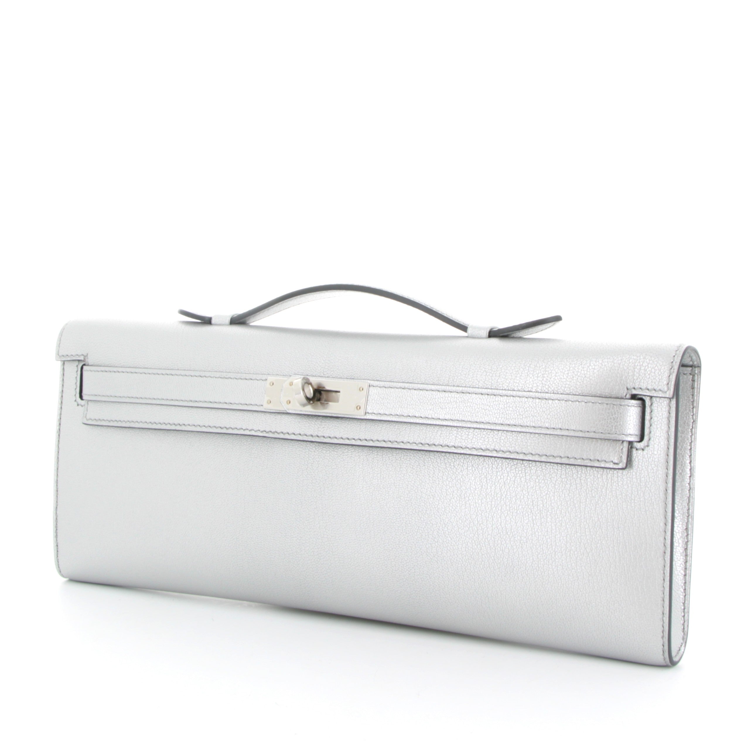 HERMES Kelly Cut Argenté Finition Palladié