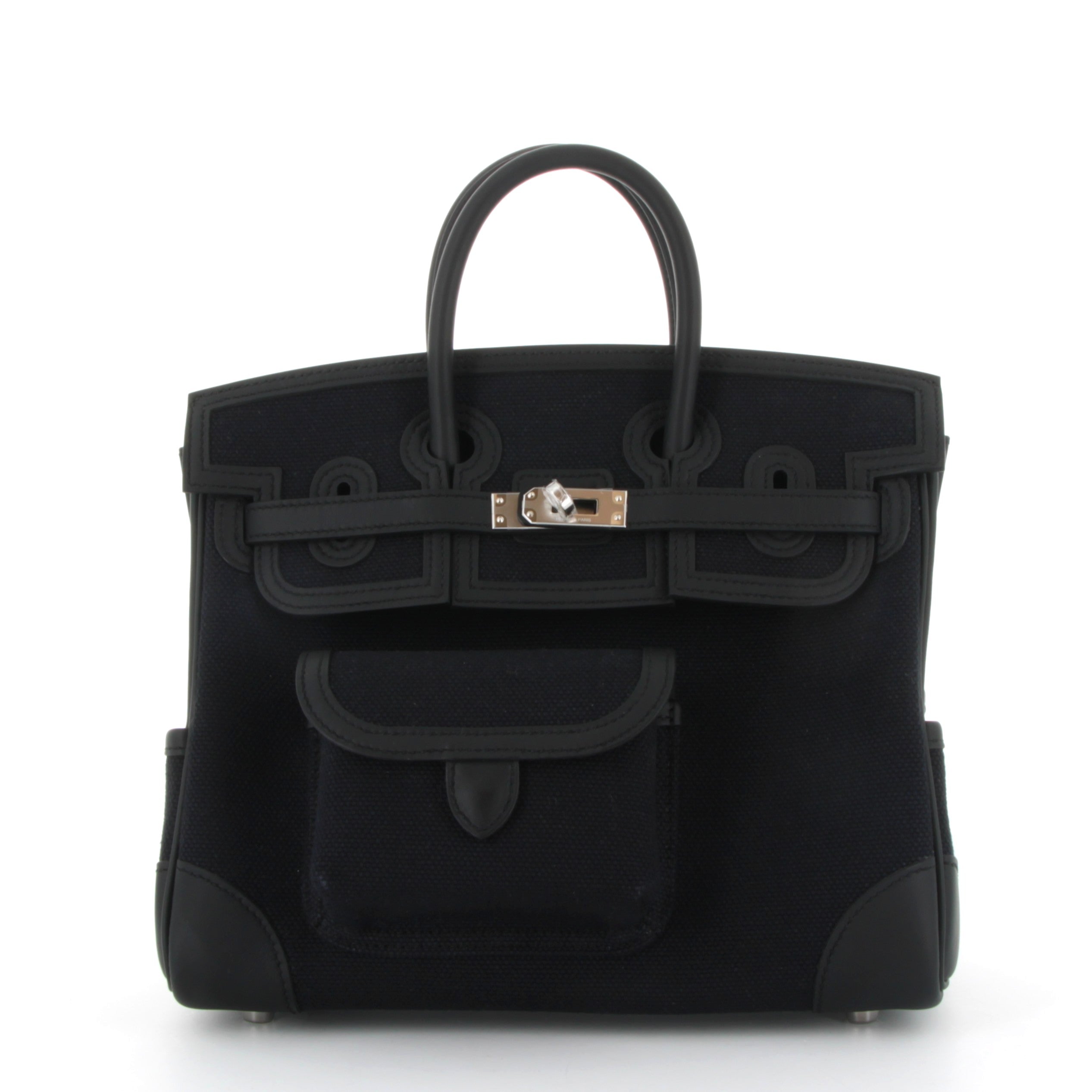 HERMES Birkin 25 Cargo Noir Finition Palladié