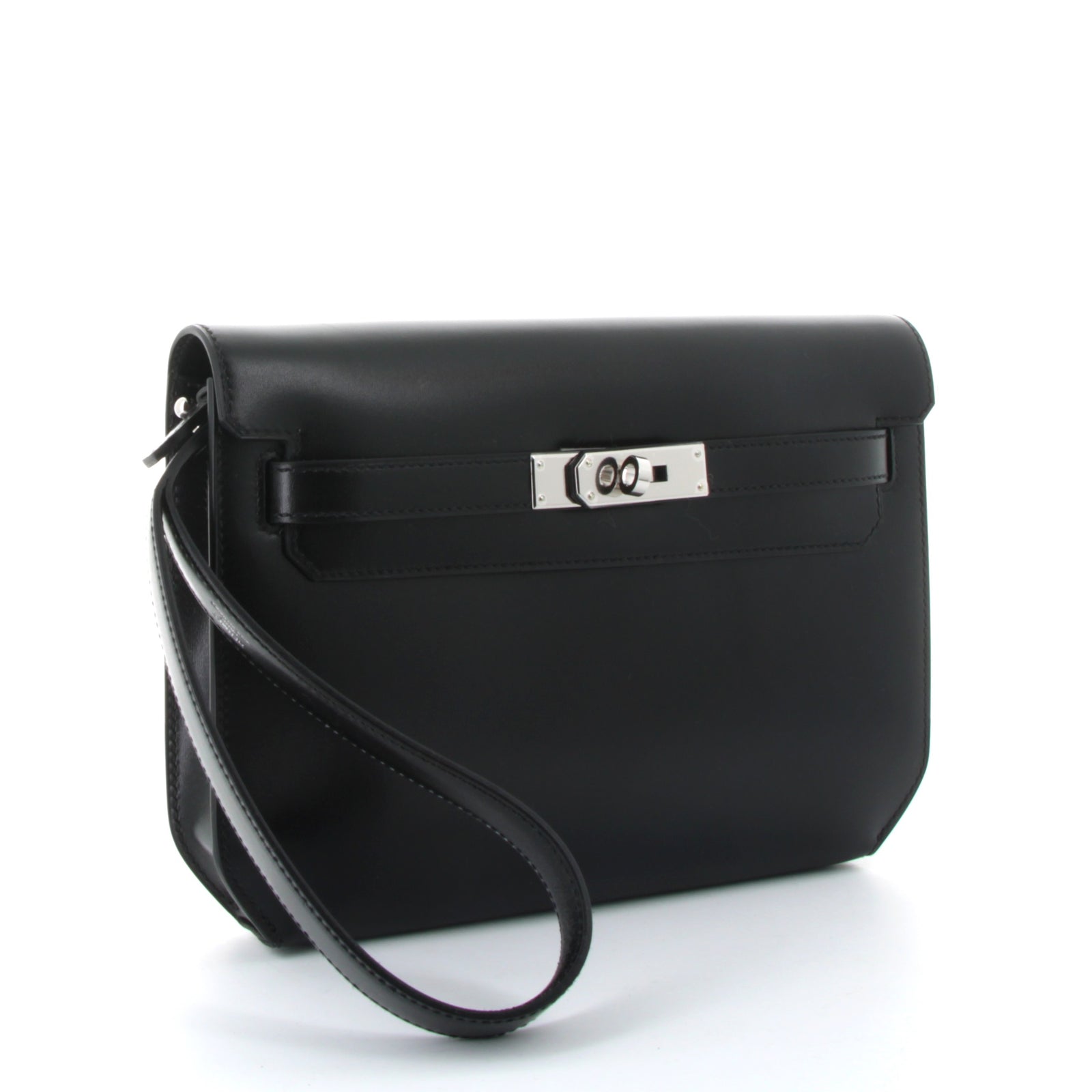 HERMES Kelly Dépêche Noir BoxFinition Paladié