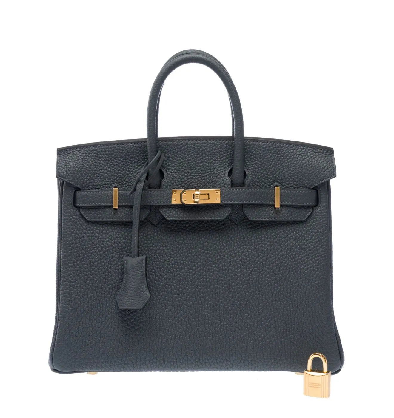 Hermes Birkin 25 Plomb Togo Fenition Finition Or Jaune