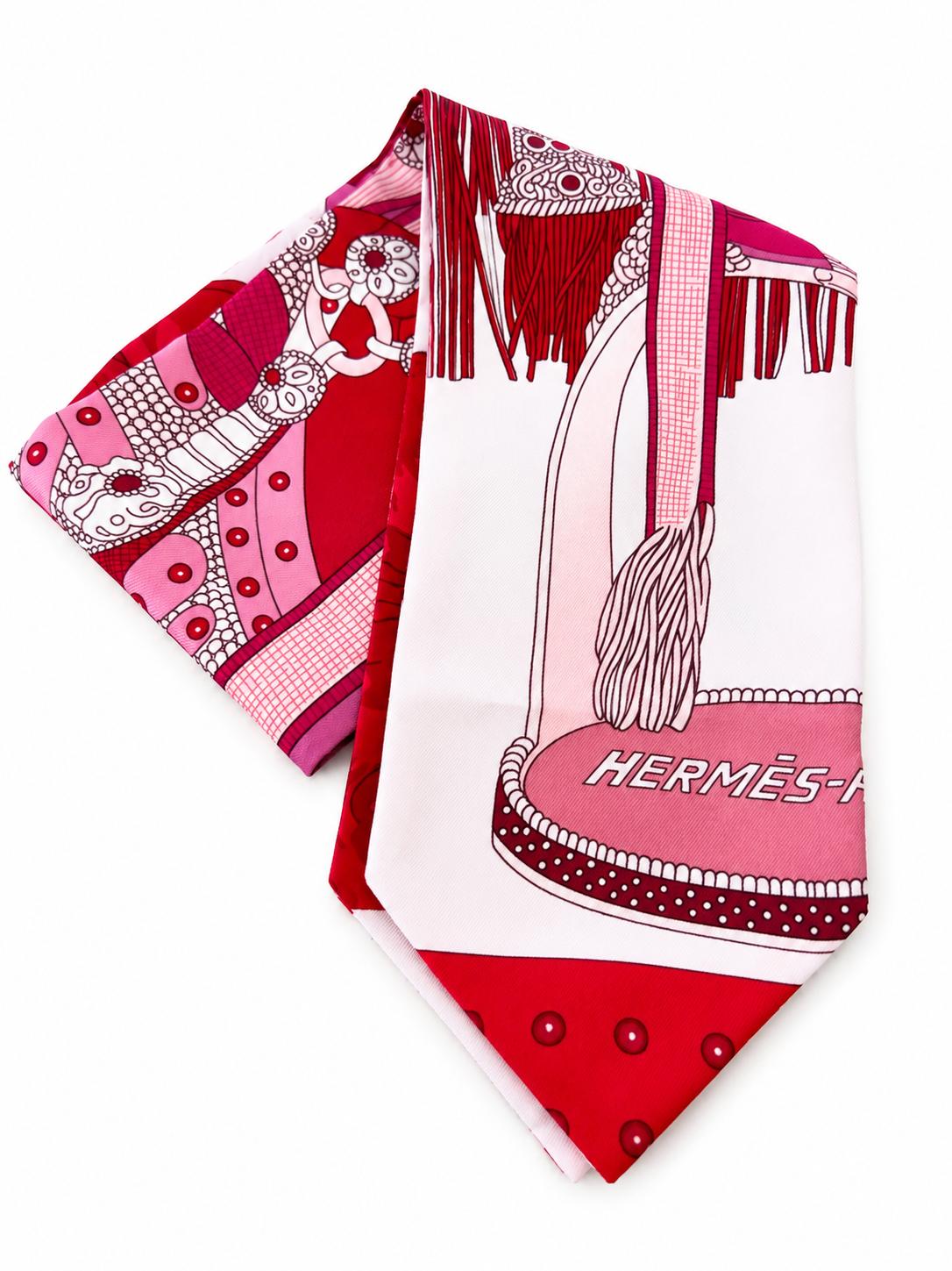 HERMES Foulard Twilly Rose Grand Occasion