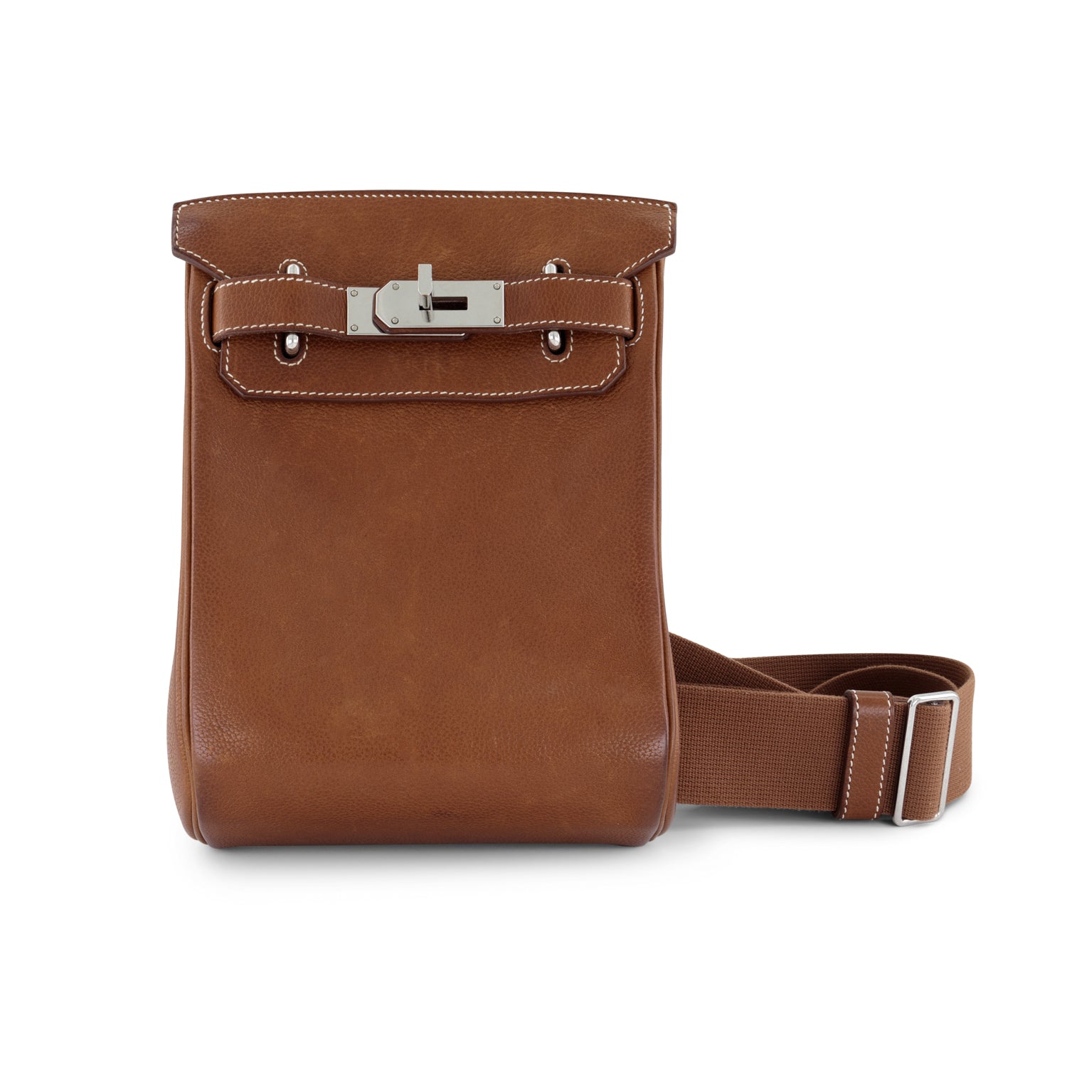 HERMES Hac à Dos Fauve Barenia Finition Palladié