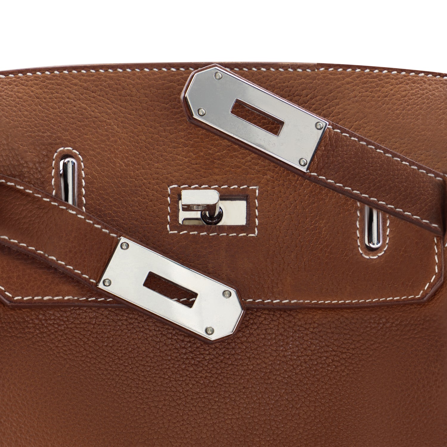 HERMES Hac à Dos Fauve Barenia Finition Palladié