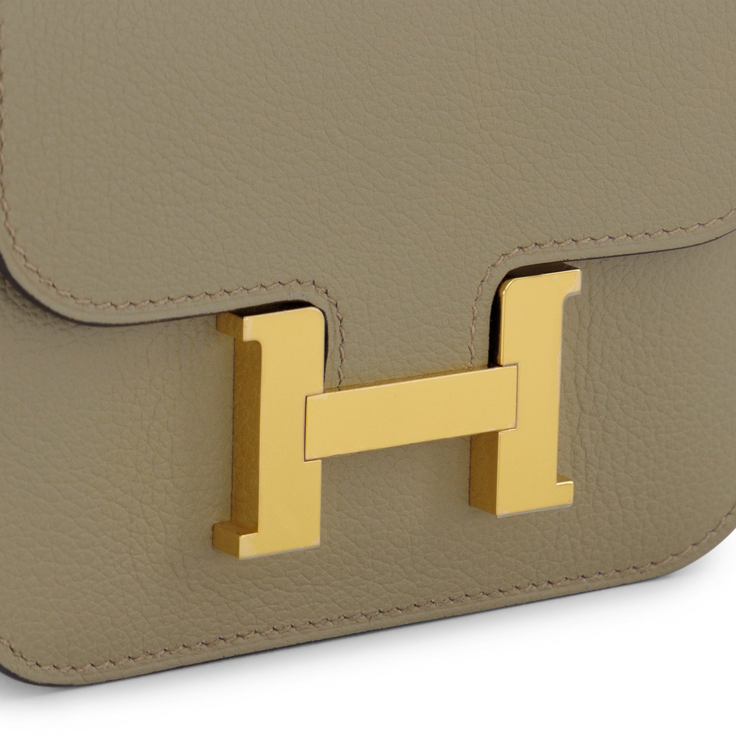 HERMES Constance Slim Beige Marfa Evercolor Finition Or Jaune