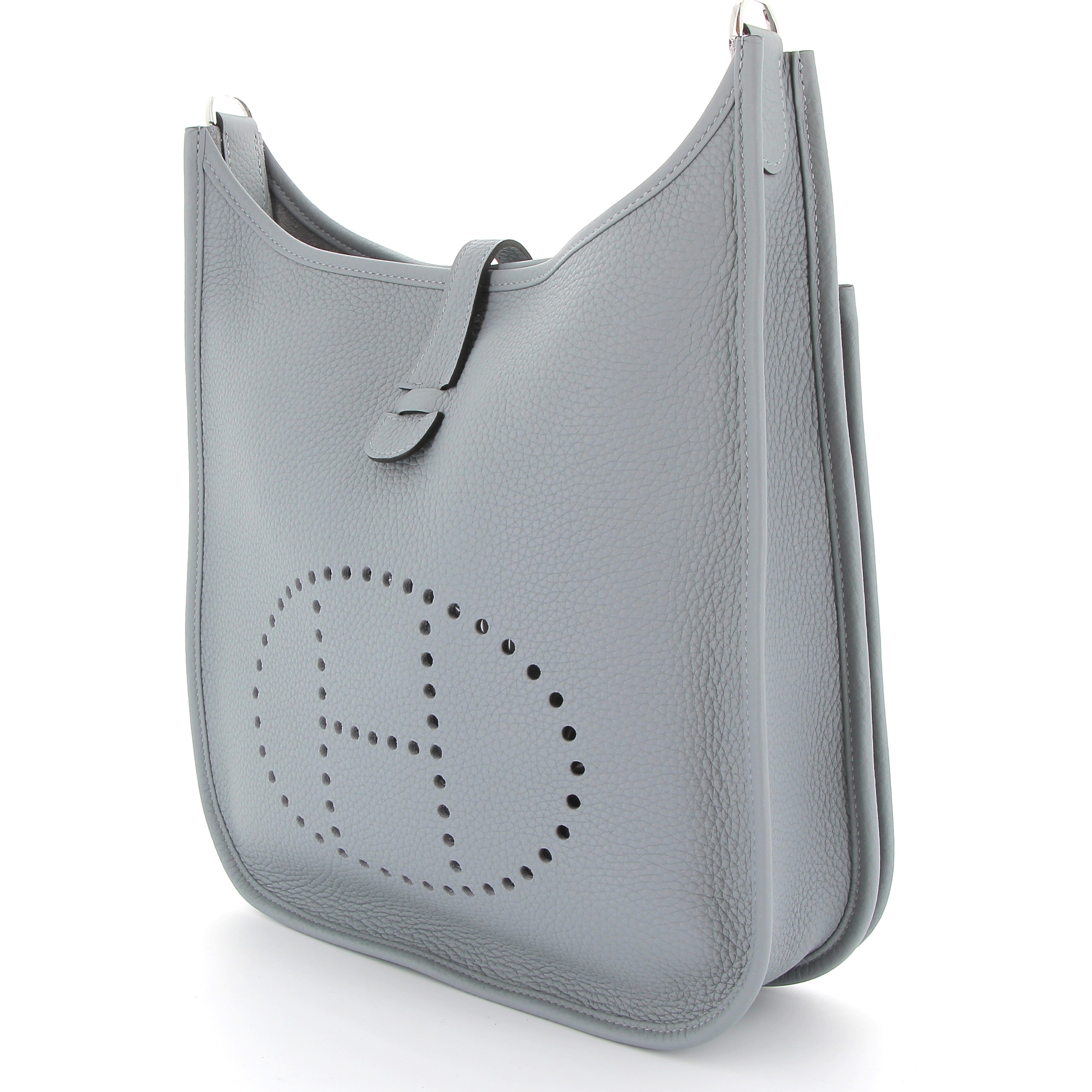 HERMES Evelyne 29 Gris Pantin Cuir Taurillon Clemence Finition Palladié