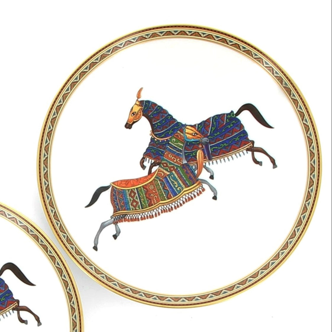 HERMES Assiettes à Dessert Cheval d'Orient