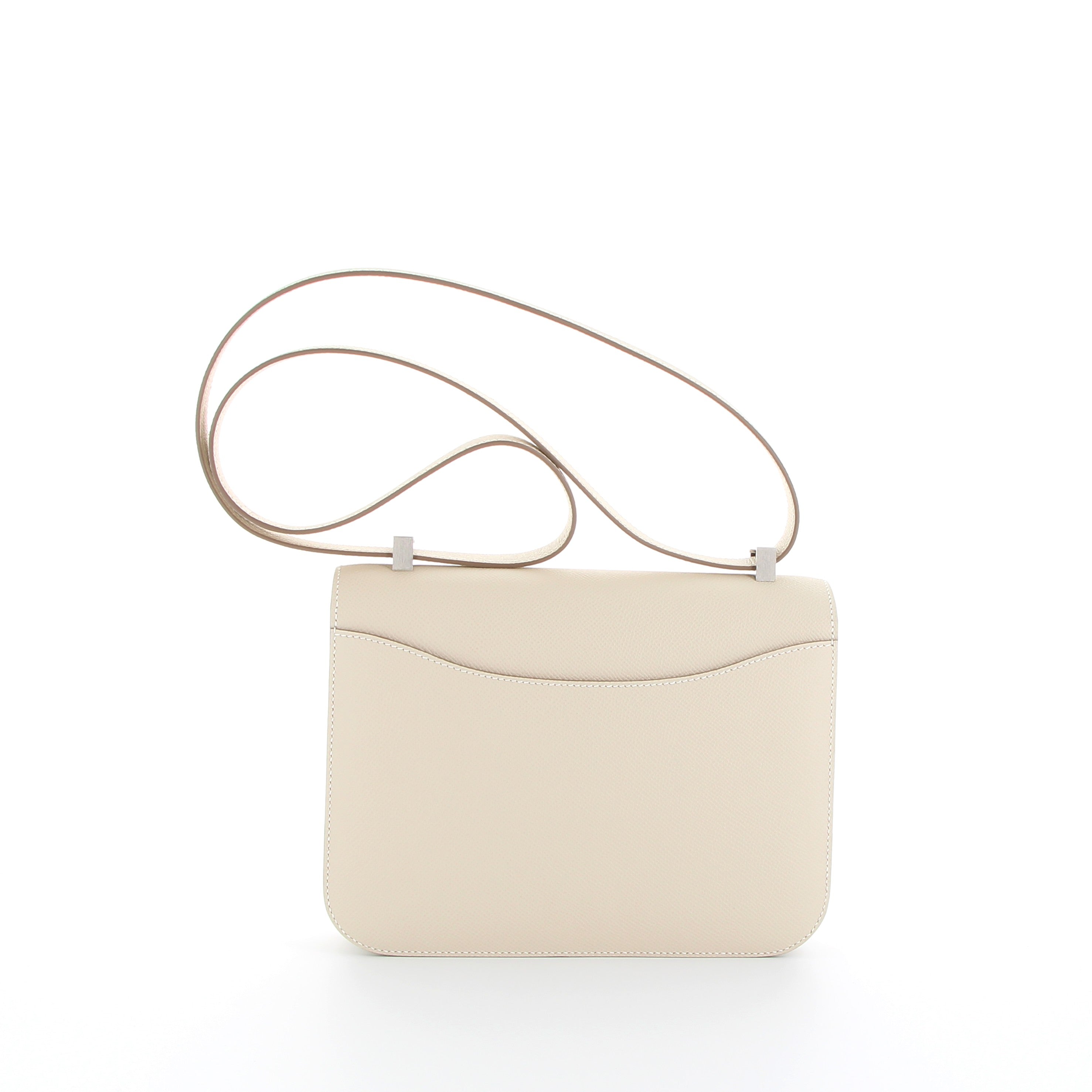 HERMÈS Constance 24 cuir Epsom Craie finition palladium