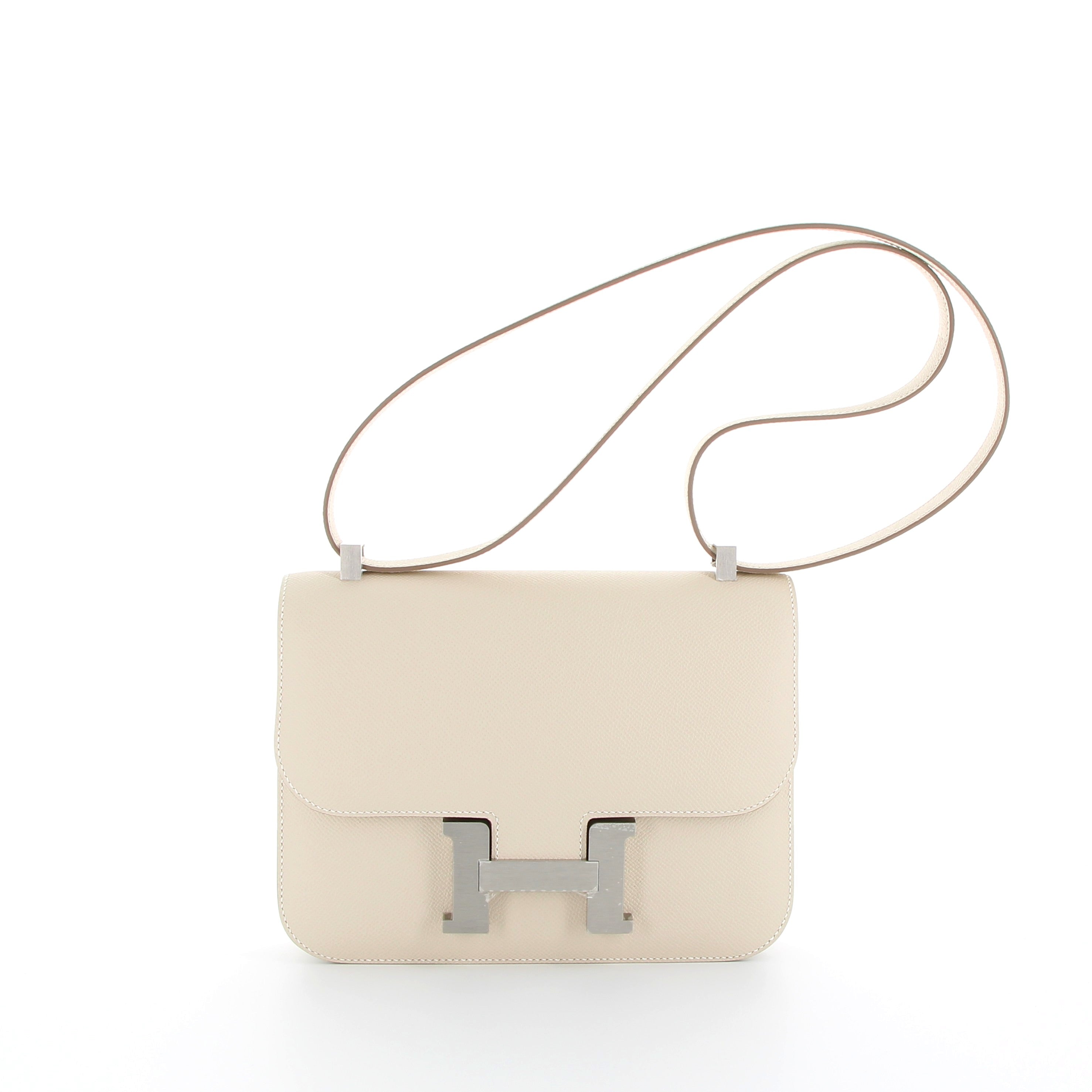 Hermès Constance 24cm in Craie Epsom with Permabrasse Hardware