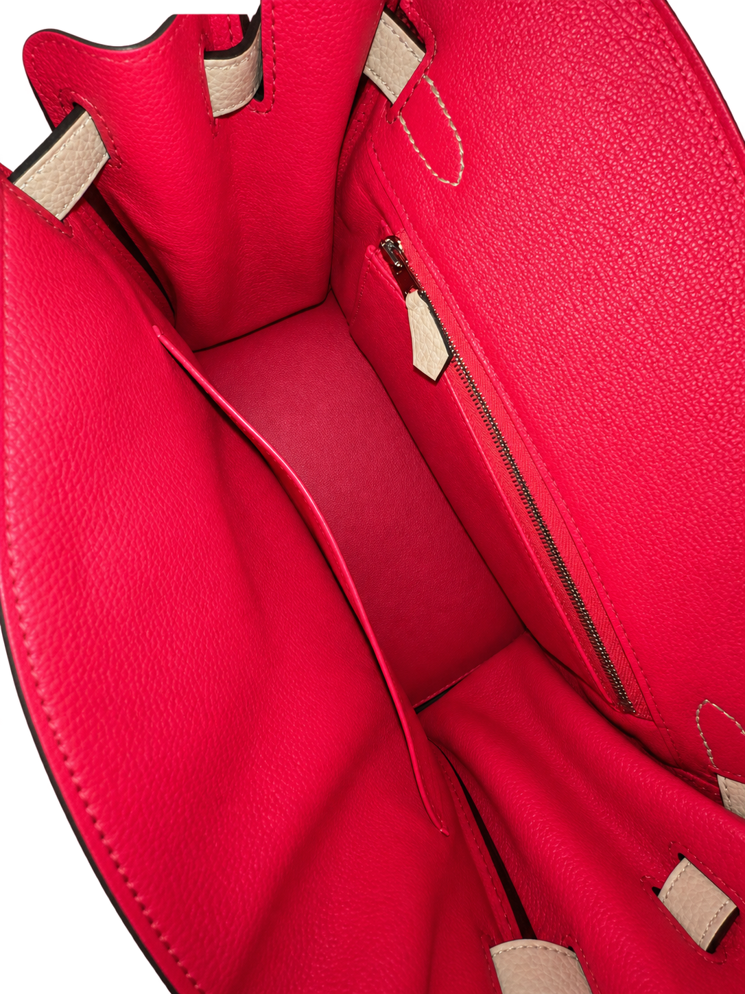 HERMÈS BIRKIN 25 TRENCH BOUGAINVILLIE VERSO TOGO FINITION PALLADIÉ