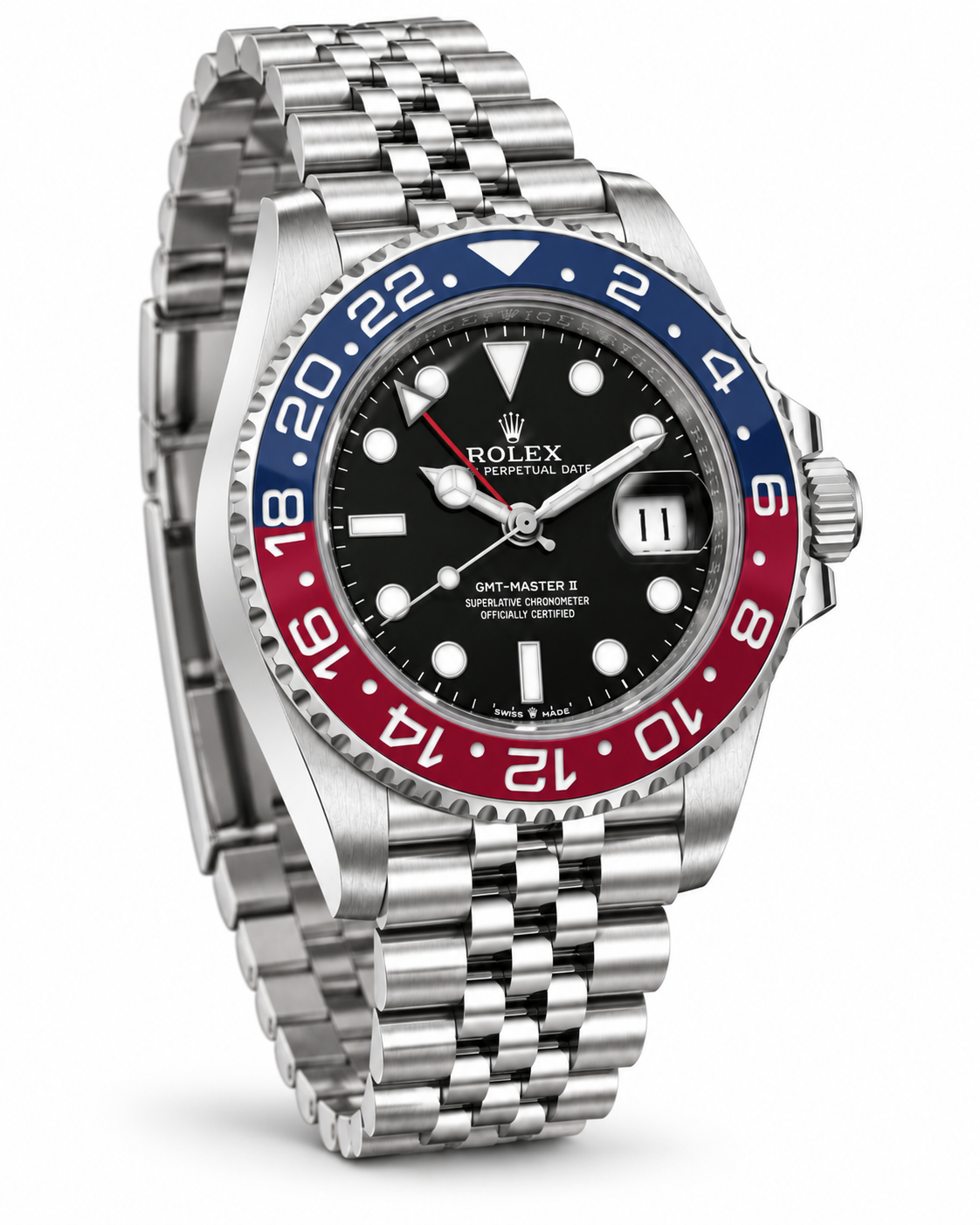 ROLEX GMT-MASTER II PEPSI BLEU / ROUGE EN ACIER
