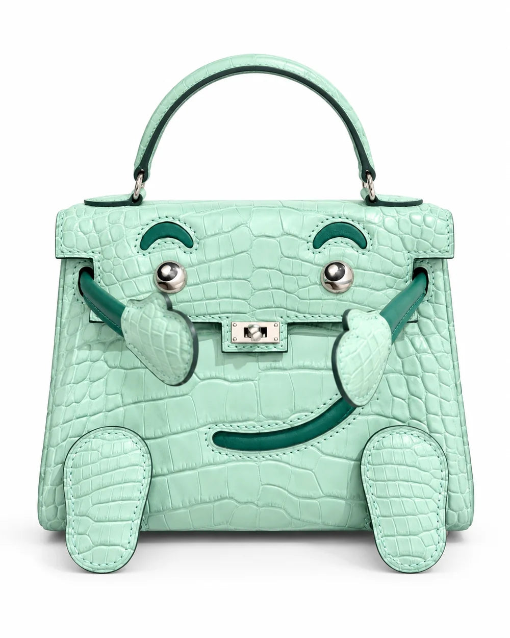 HERMÈS KELLY DOLL N3 VERT PEPPERMINT ALLIGATOR MATTE FINITION PALLADIÉ