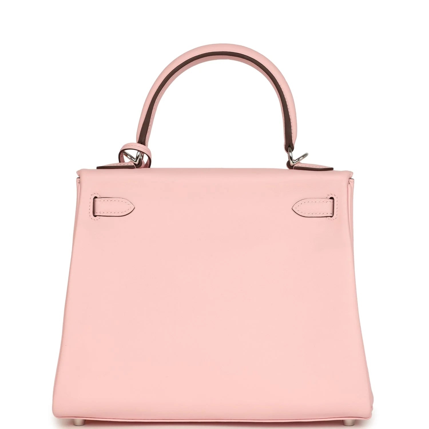 HERMES Kelly 25 Rose Sakura Cuir Swift Finition Palladié