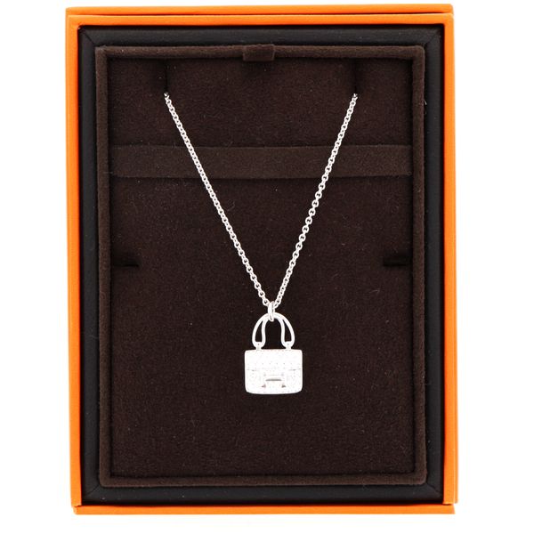 Hermès Pendentif Amulettes Constance Diamant Or Blanc