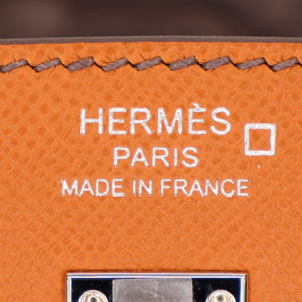HERMÈS Birkin 20 Sellier Faubourg House day Brown Palladium Finish