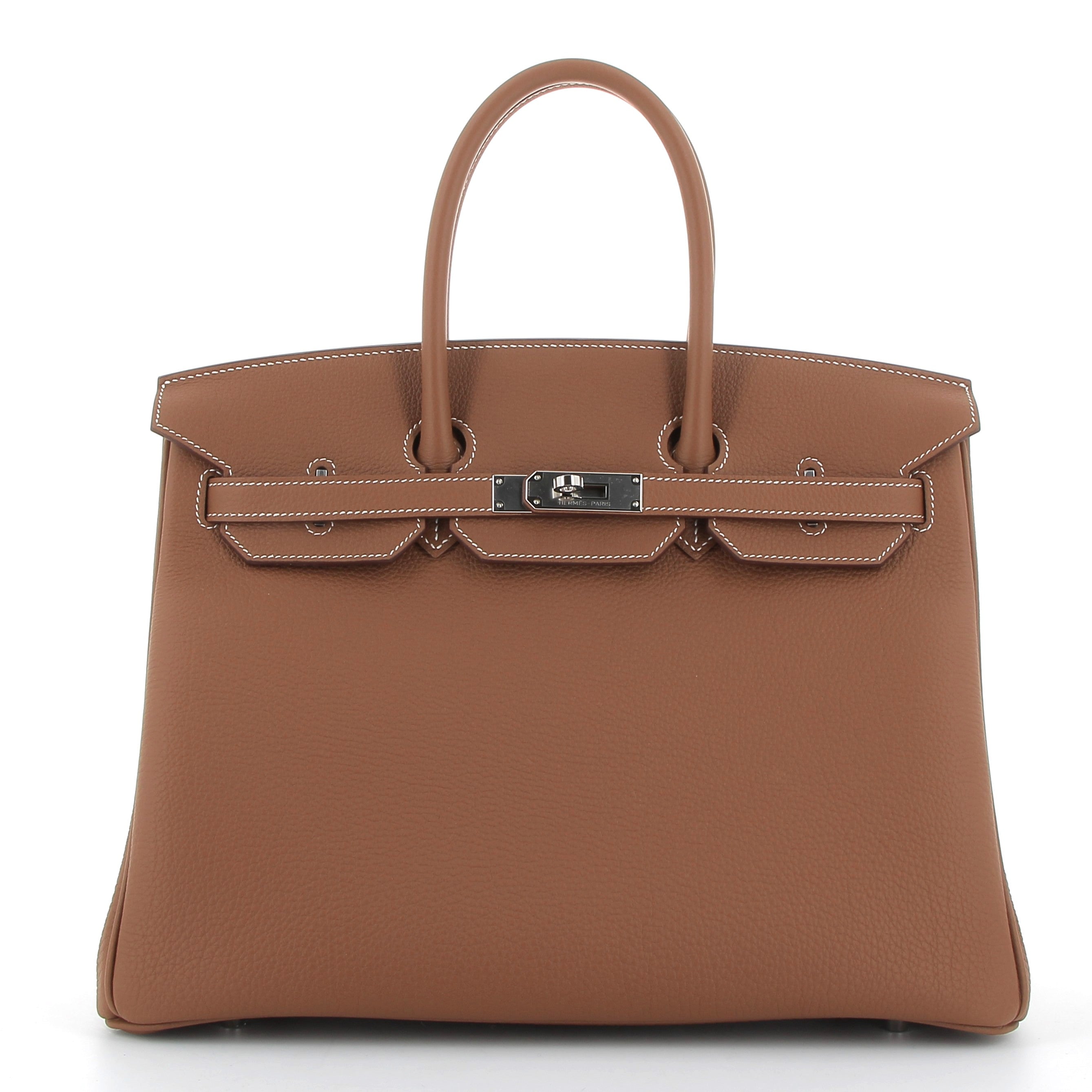 HERMES Birkin 35 Gold Cuir Togo Finition Palladié