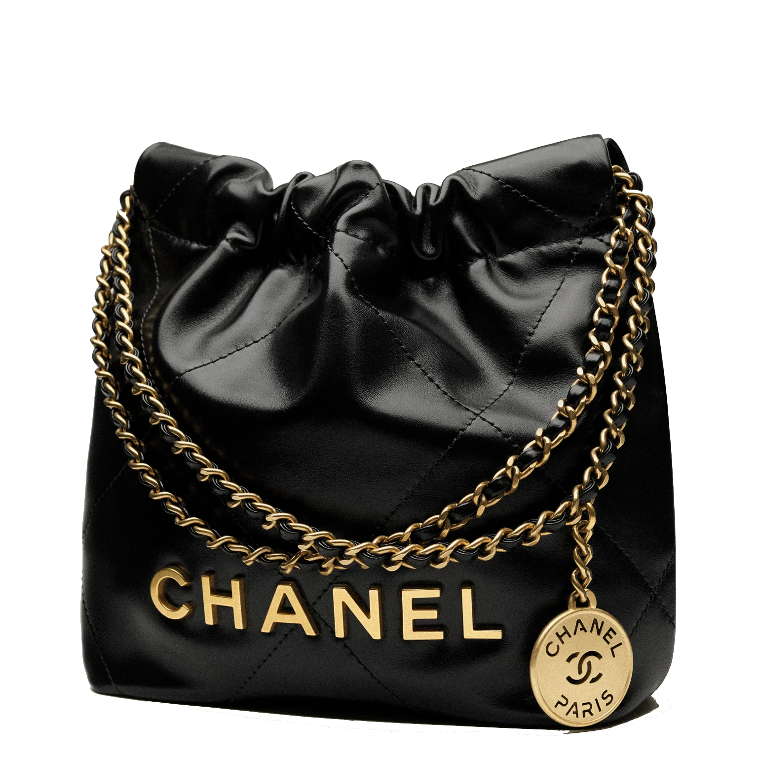 CHANEL Chanel 22 Mini Handbag Noir Finition Dorée