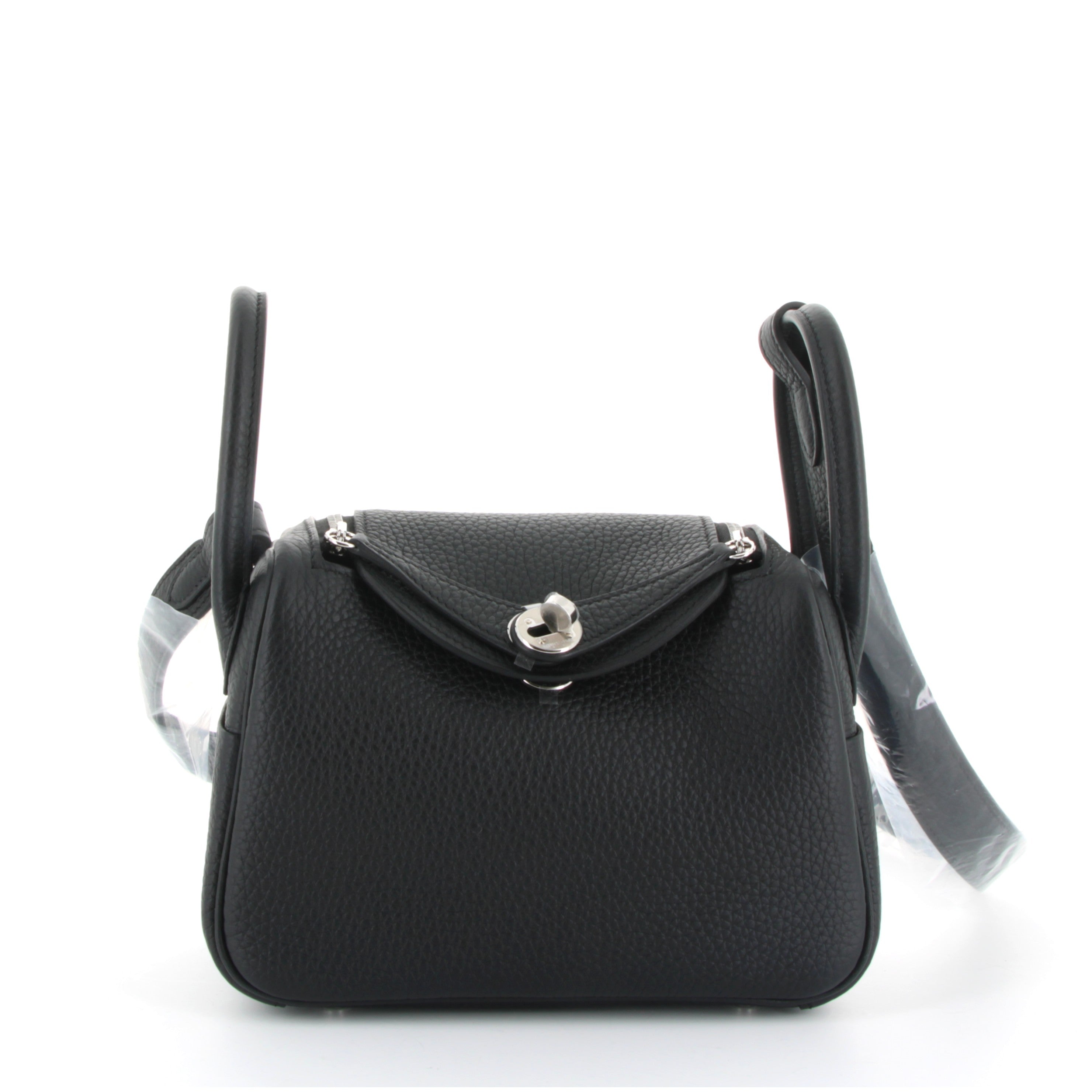Hermes Lindy Mini Noir Taurillon Clemence Finition Palladié