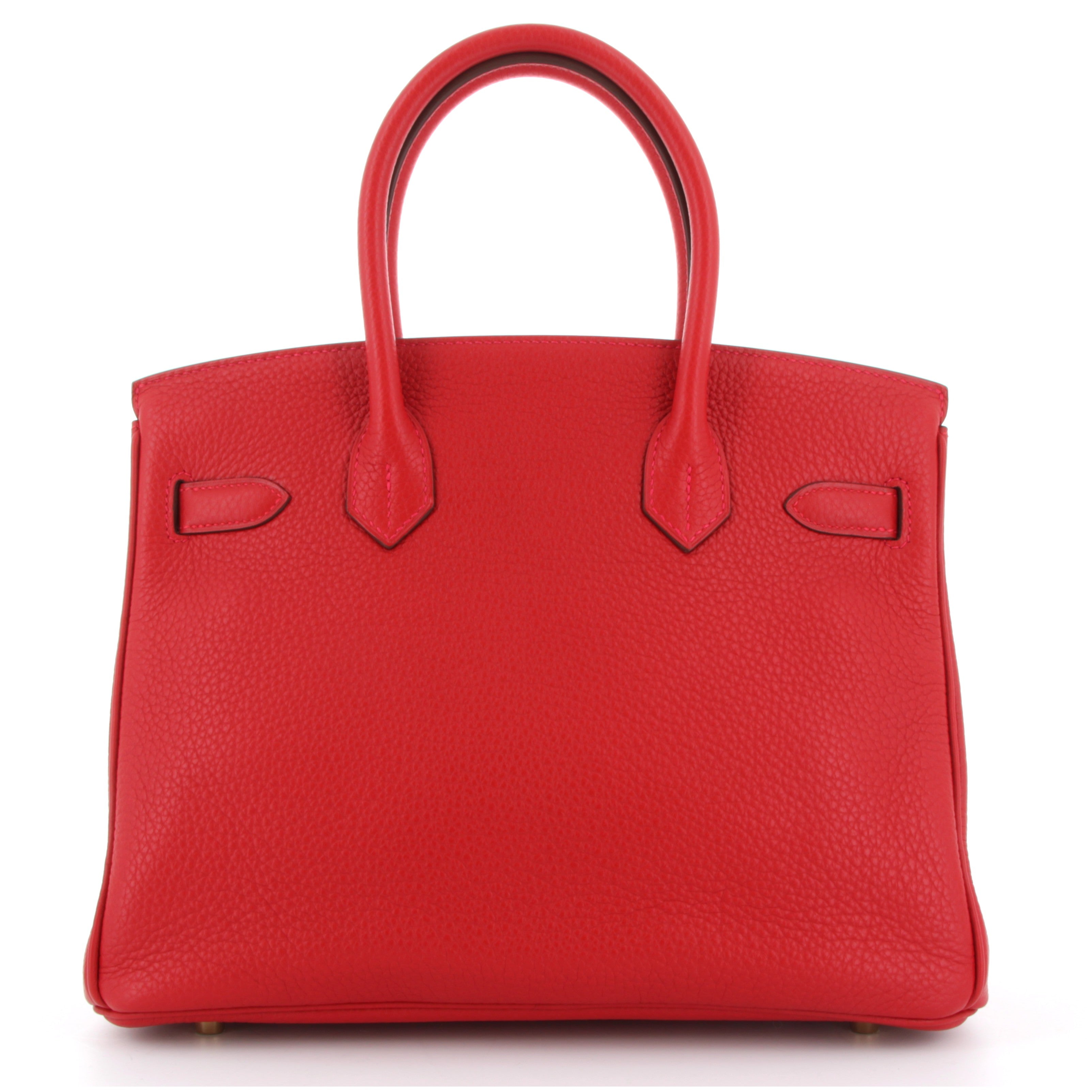 Birkin 30 Rouge Casaque Togo Finition Or Jaune