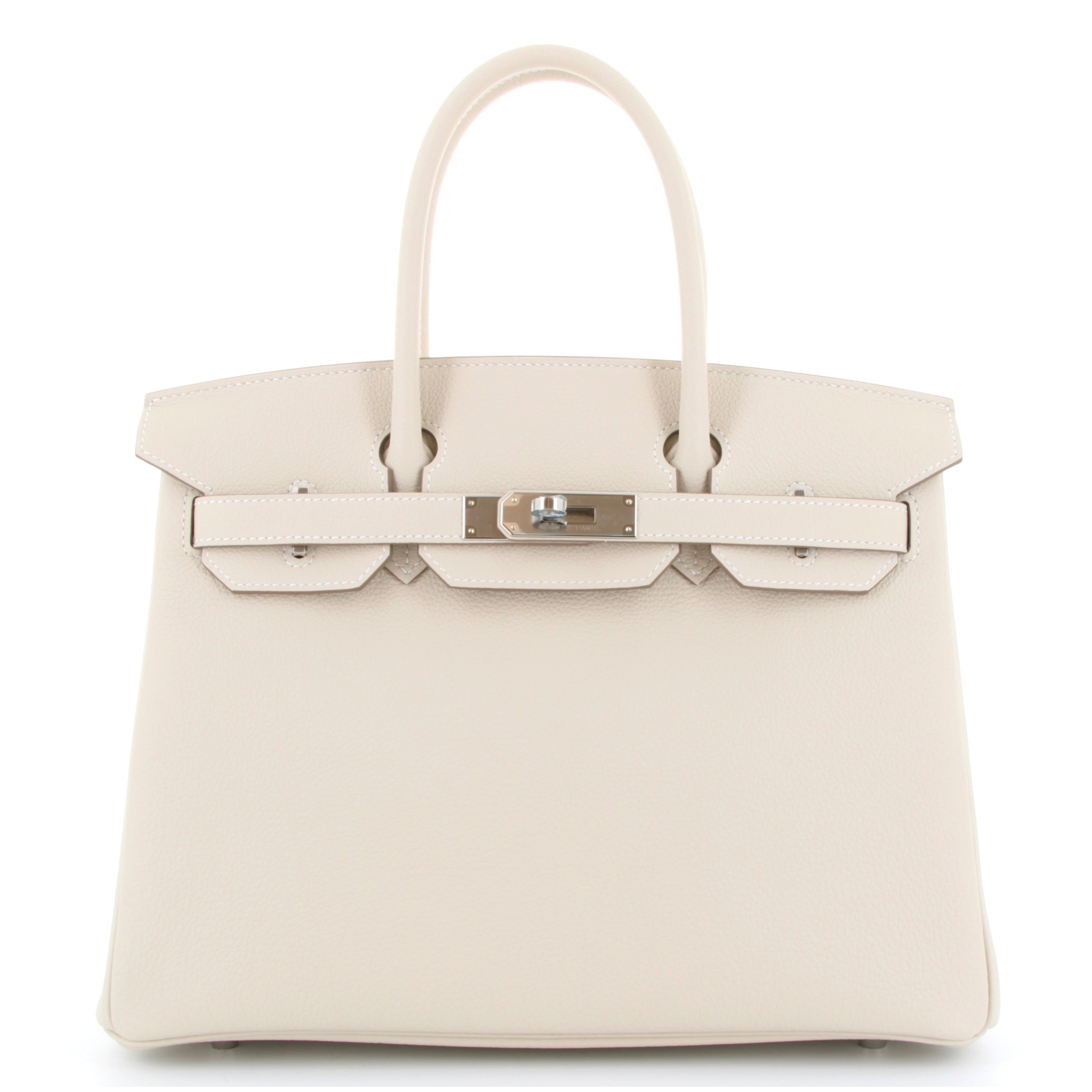 Birkin 30 Craie Togo finition Paladié,