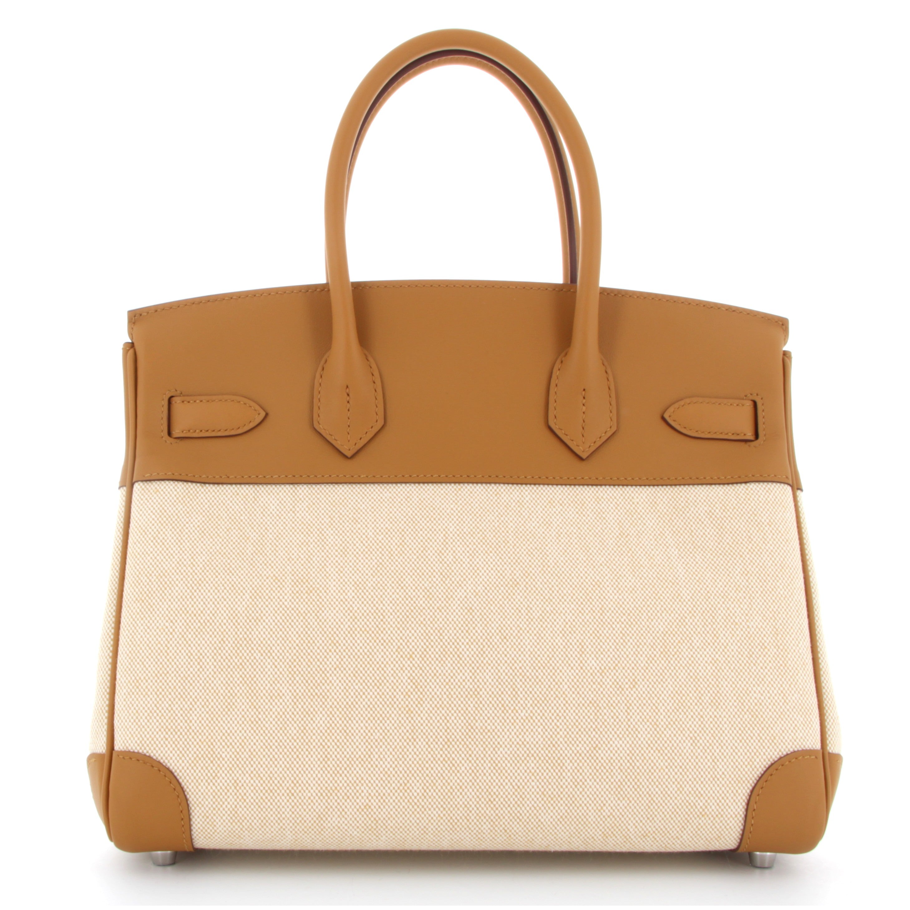 Hermes Birkin 30 Toile Gold Swift finition Paladié